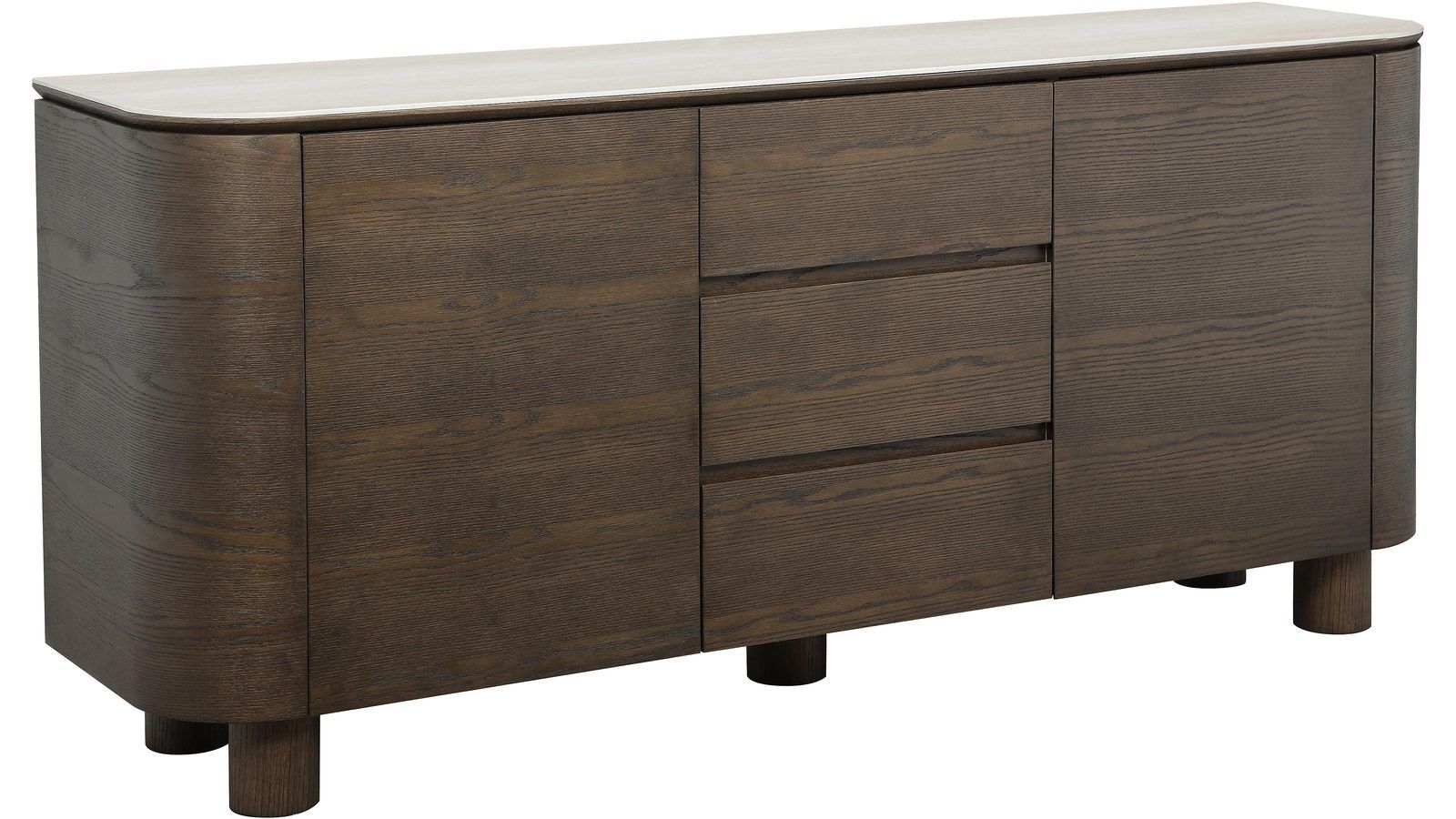 Sideboard Ödalen med Keramisk Topp - Brun lackad ekfaner