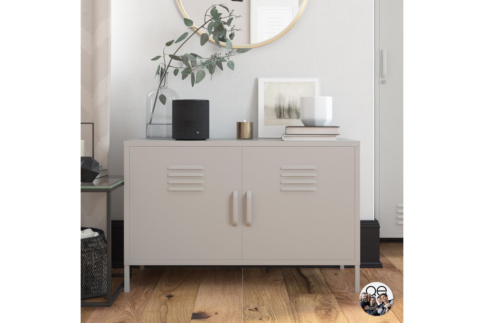 bradford skänk 100x40 cm ljusgrå - dorel home