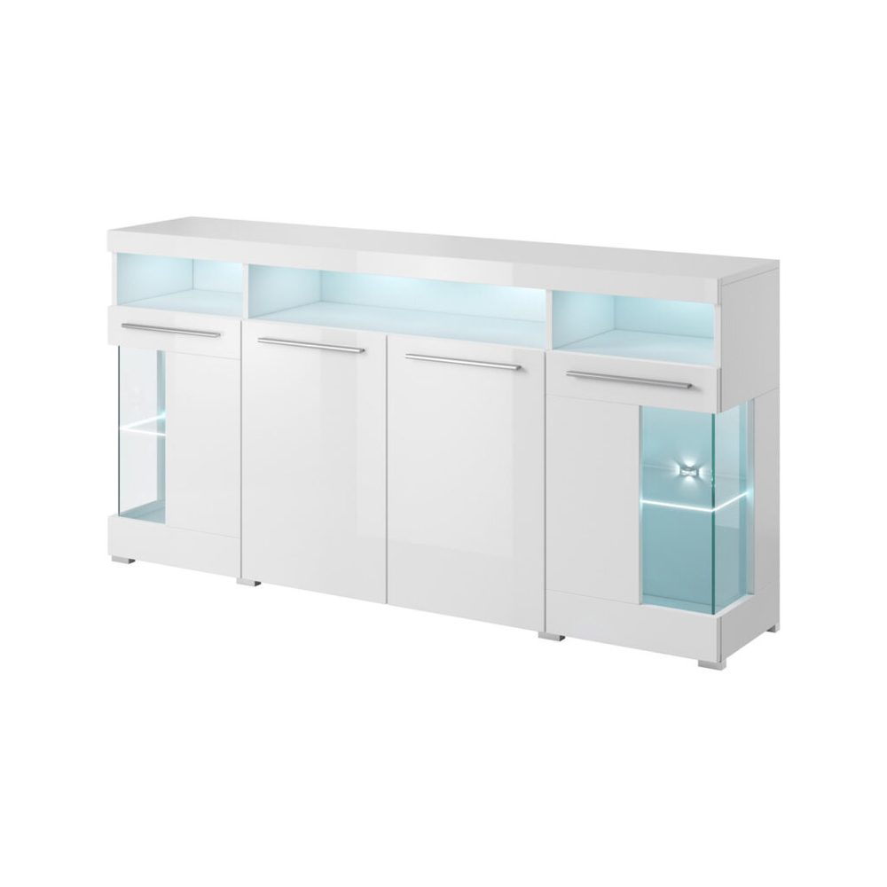 skänk indien 4 dörrar - vit