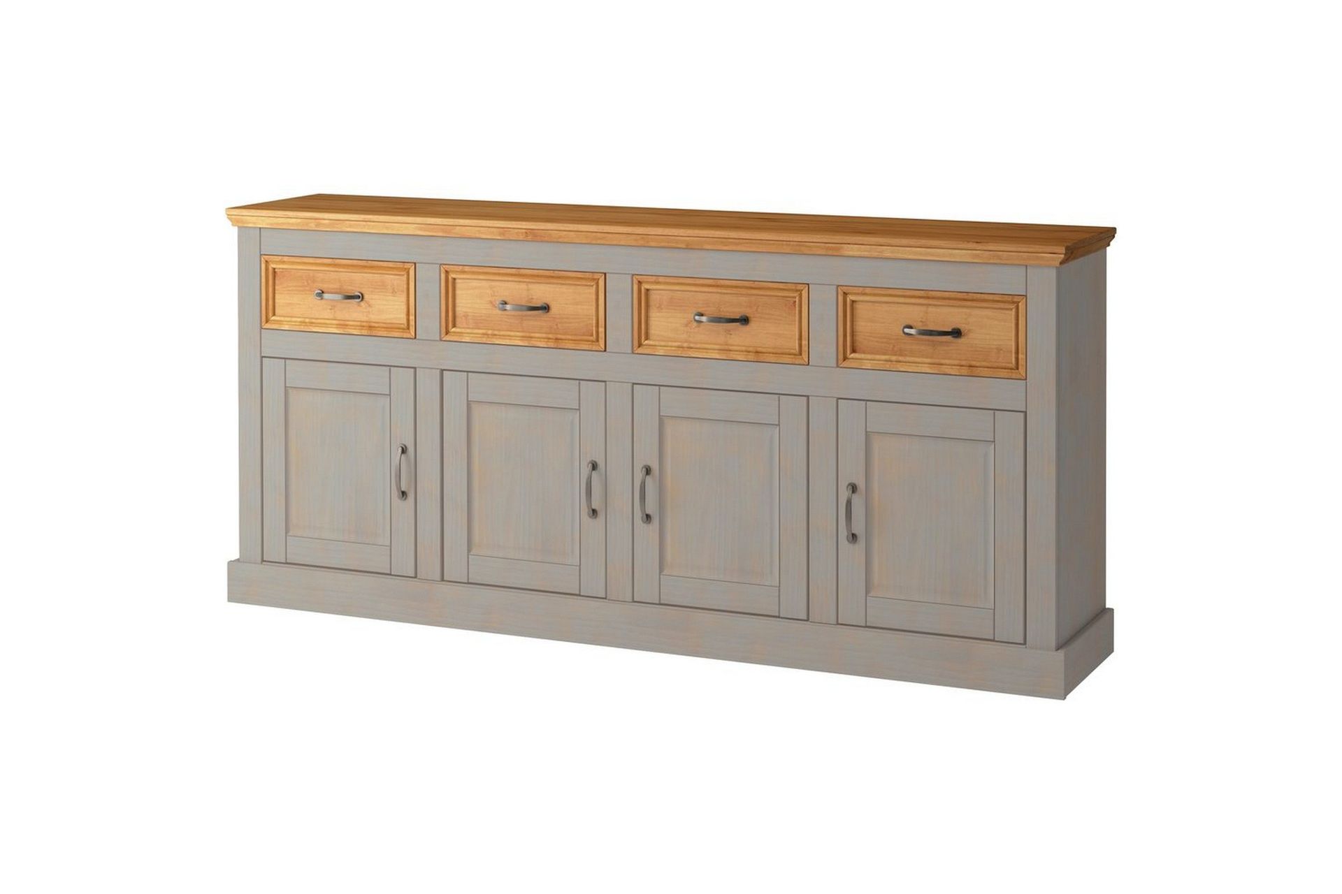 Skänk Selma 190x38x87, Grå/Fläck/Vax - 190x38x87, Grå/Fläck/Vax