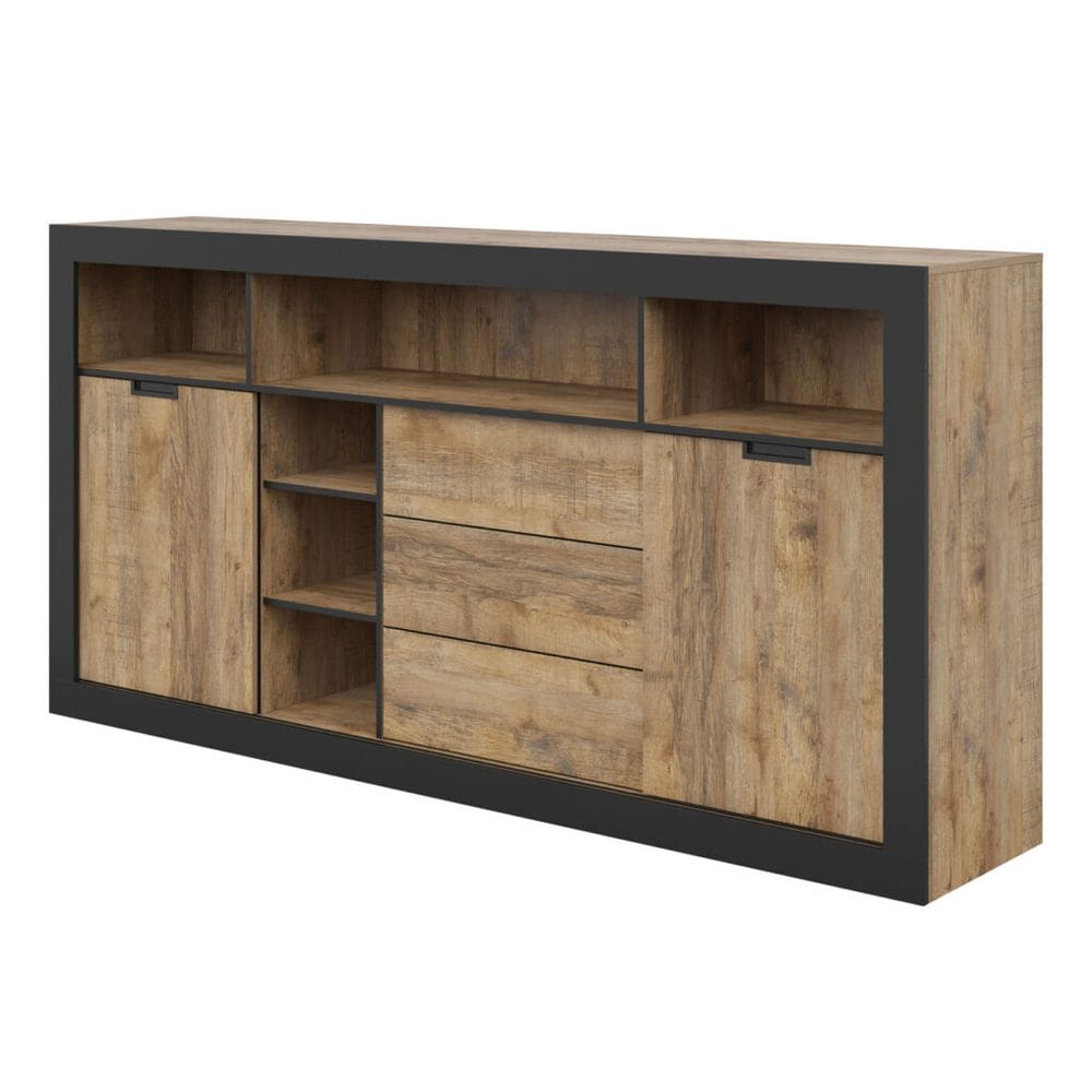 Sk&auml;nk Tudor 2 d&ouml;rrar med 3 l&aring;dor - 109 cm