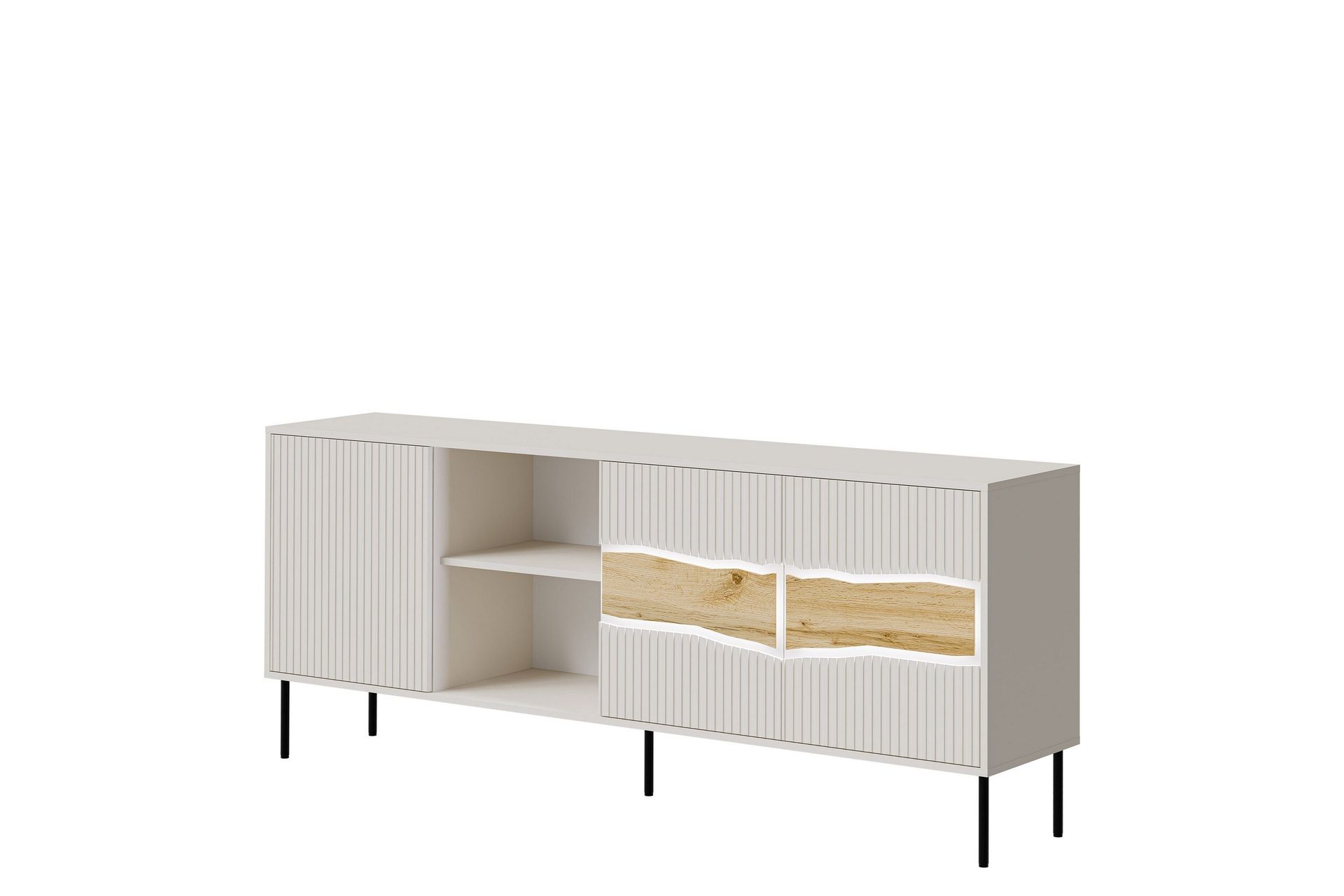 Stintino Sk&auml;nk 190x40 cm - Vit/Gr&aring;