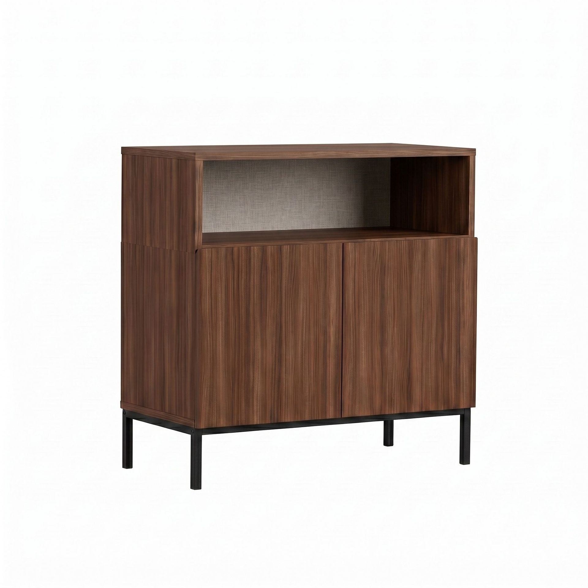 Vindor Sideboard 80x80x40 cm - Milano Walnut och svart