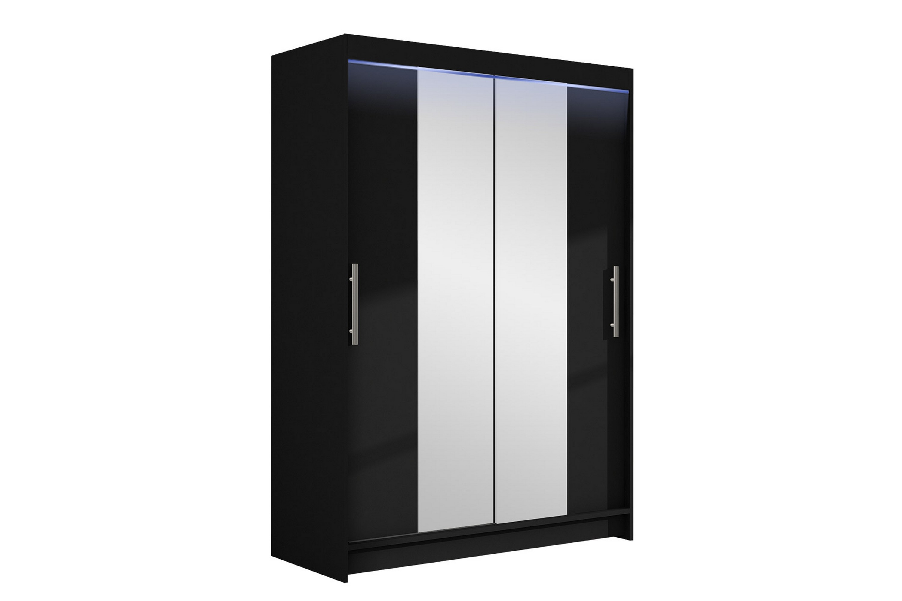 garderob med spegel aldo 120x200 cm - svart