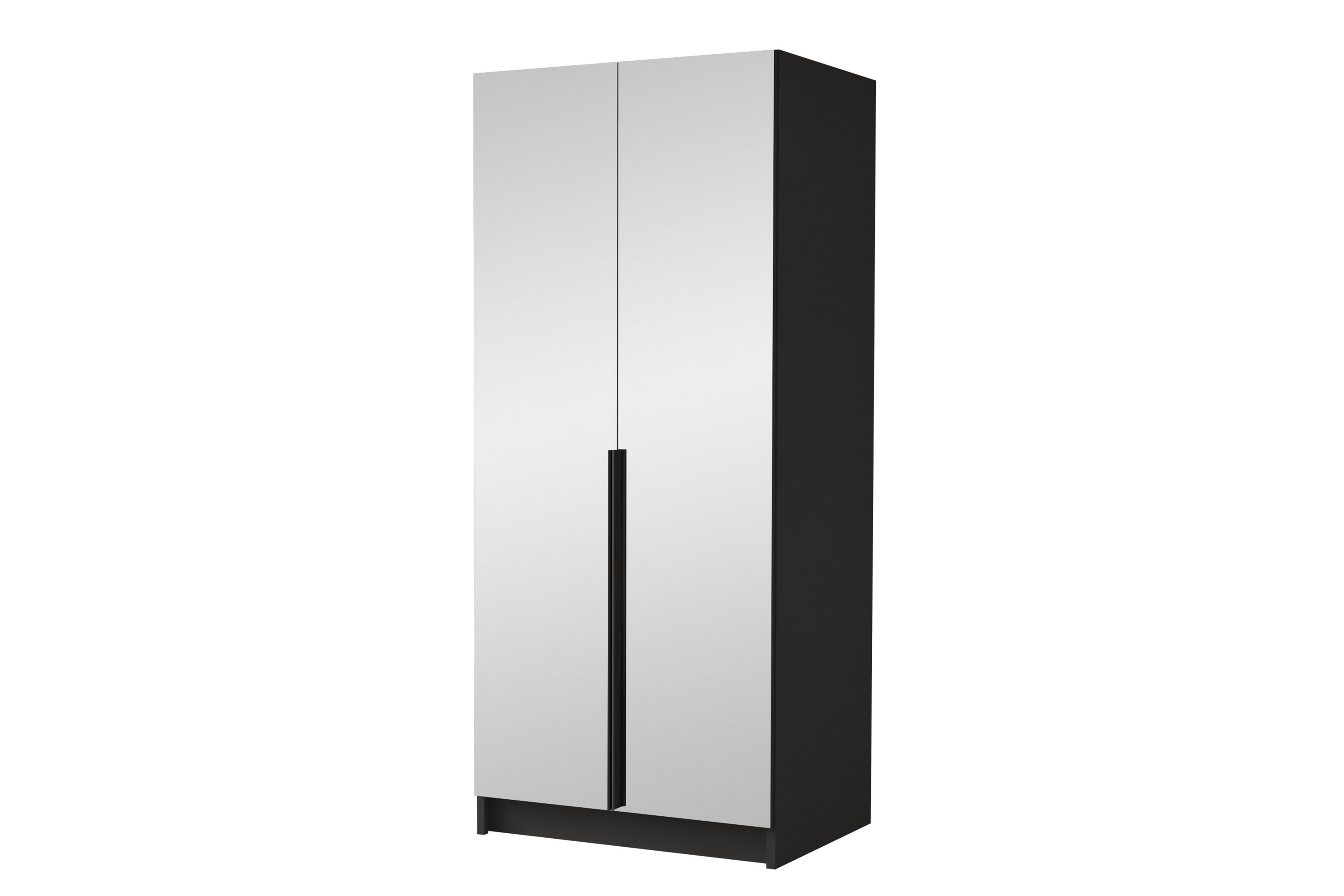 garderob med spegel barriga 100 cm - svart