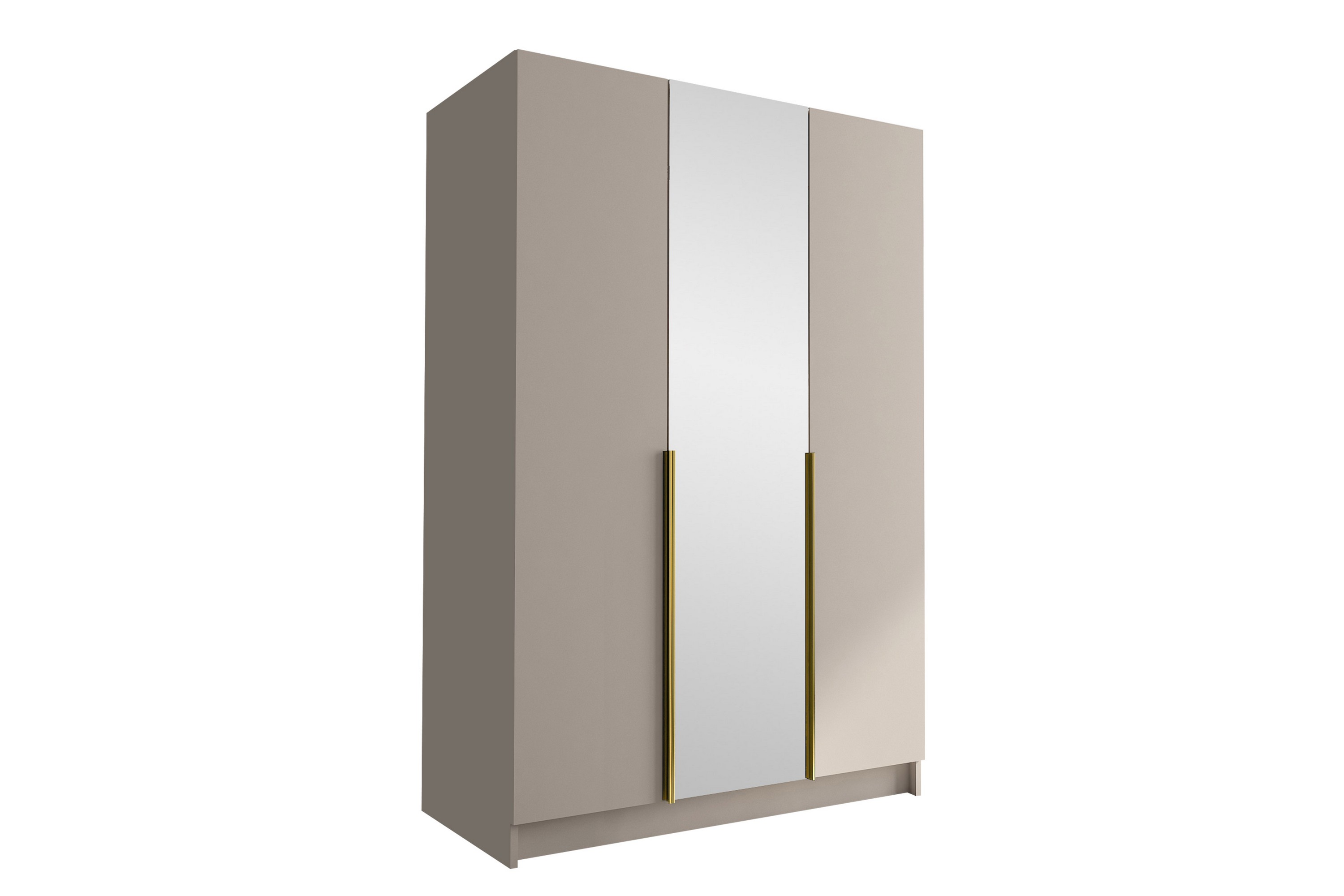 garderob med spegel herrljunga 150 cm - kashmir/guld