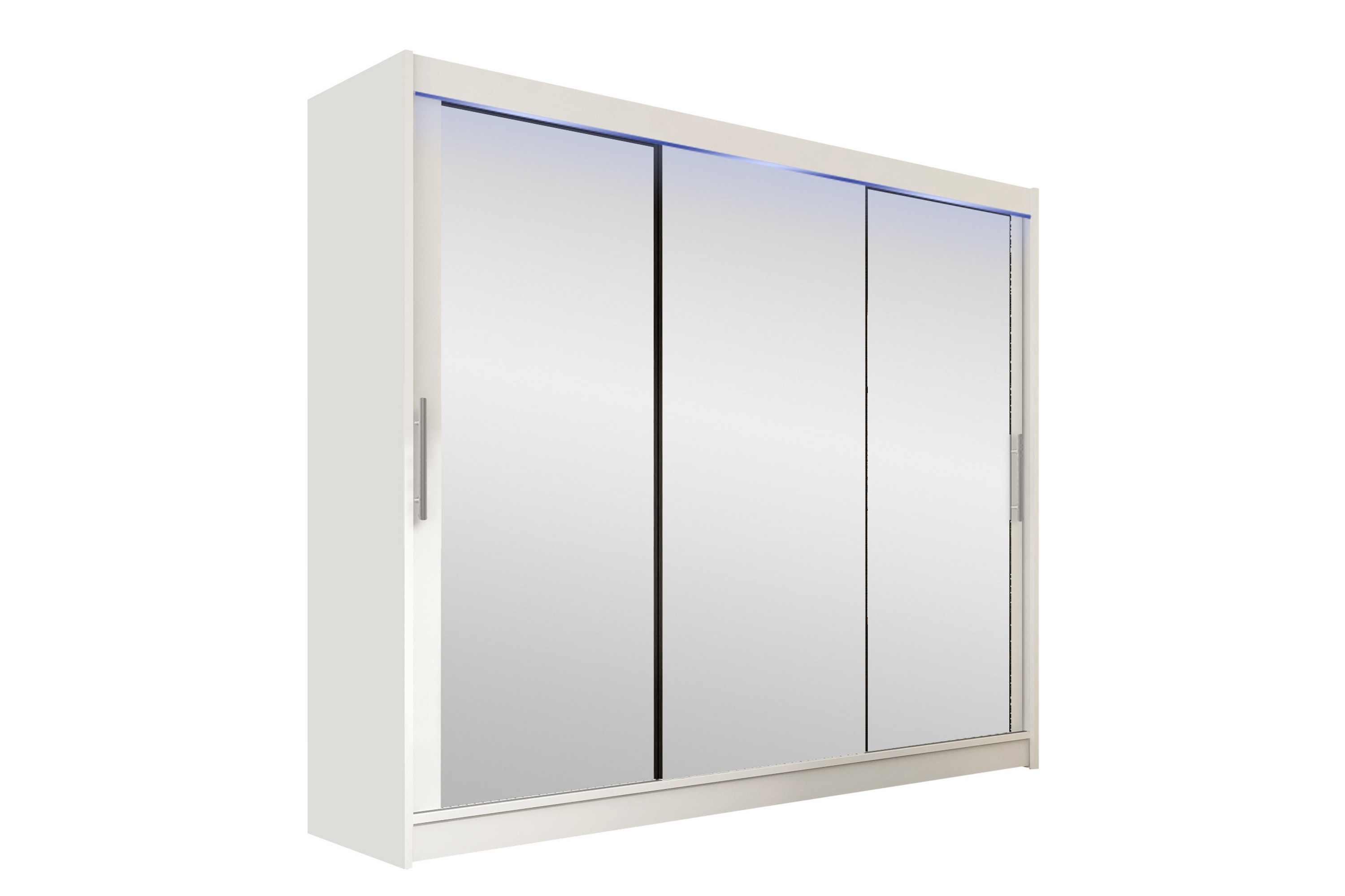 Garderob med Spegel Sia 250x215 cm Vit