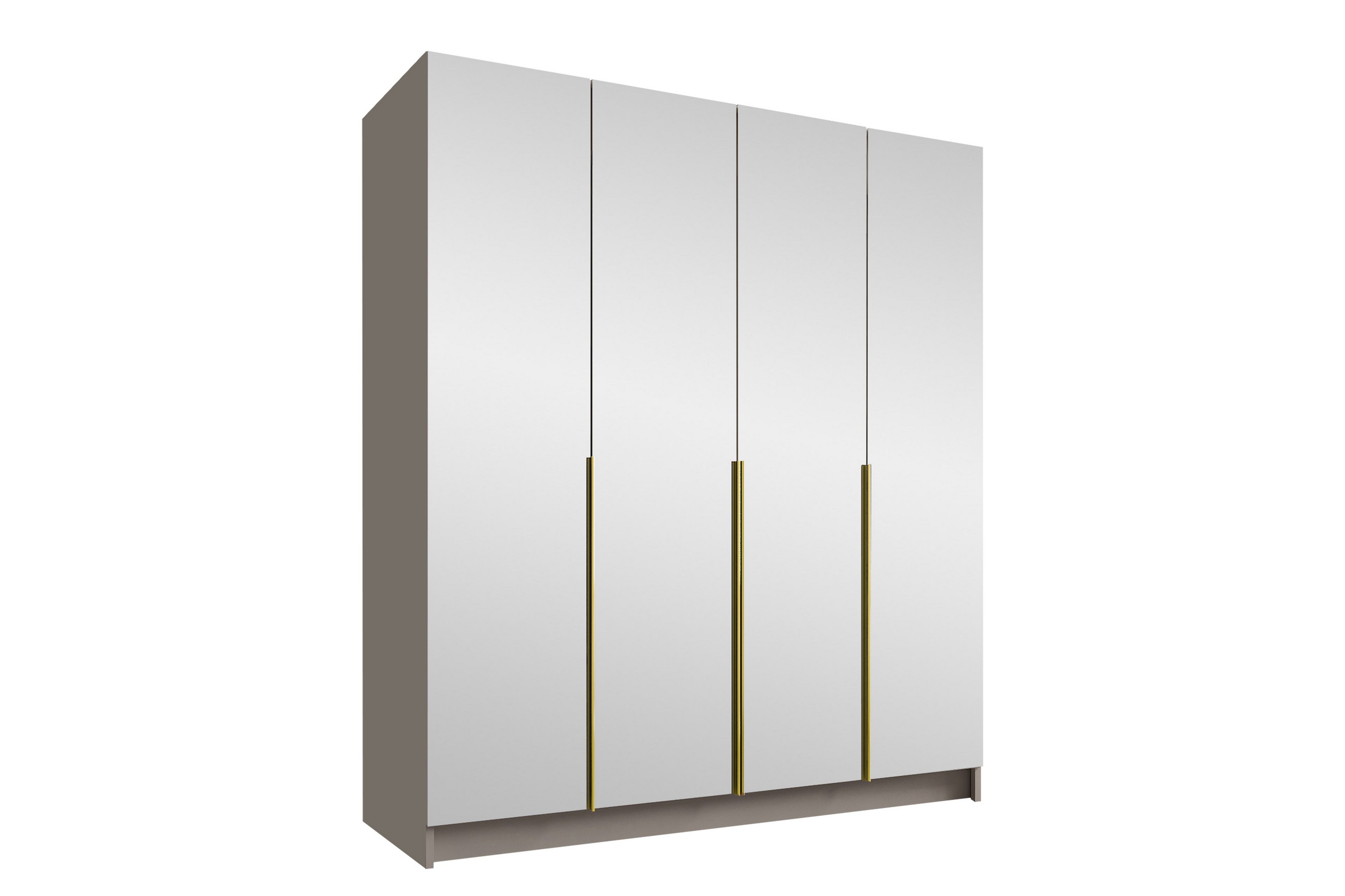 garderob med spegel vadstena 200 cm - kashmir/guld