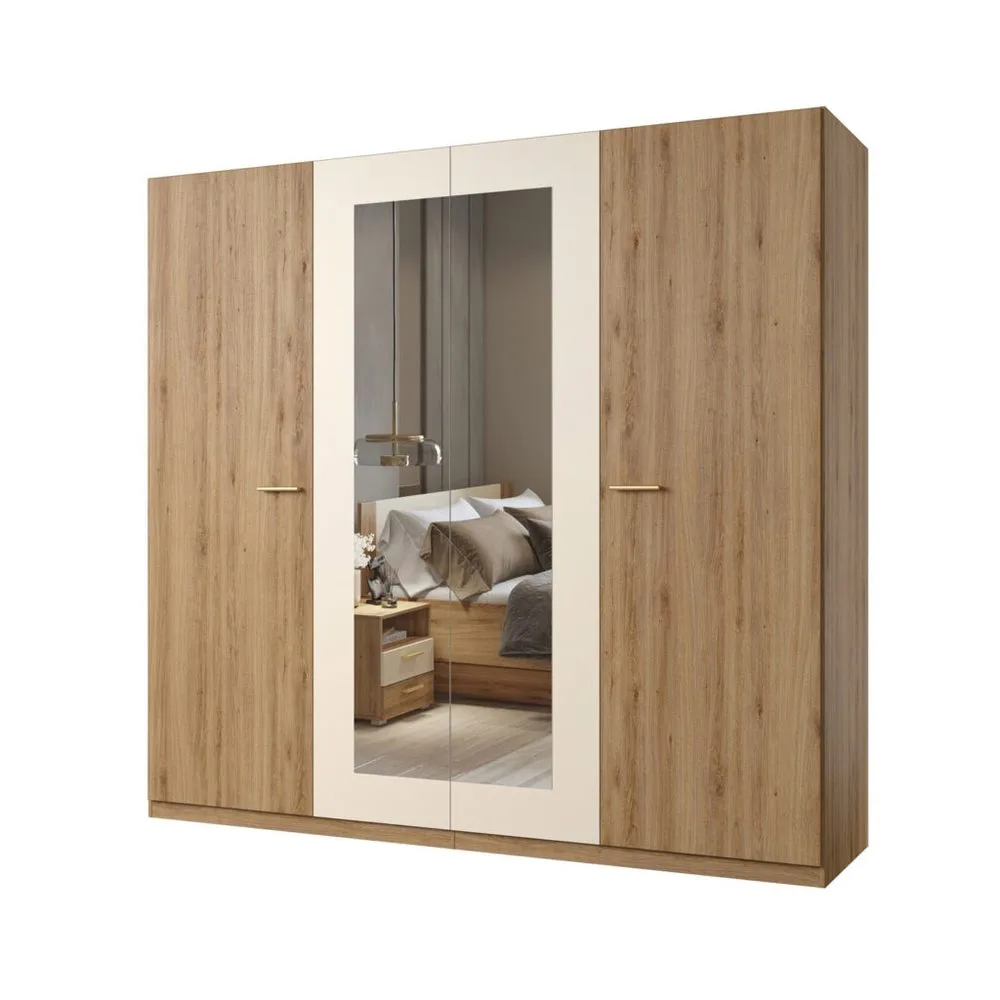 Garderob Vertina 4 D&ouml;rrar 2 Speglar -