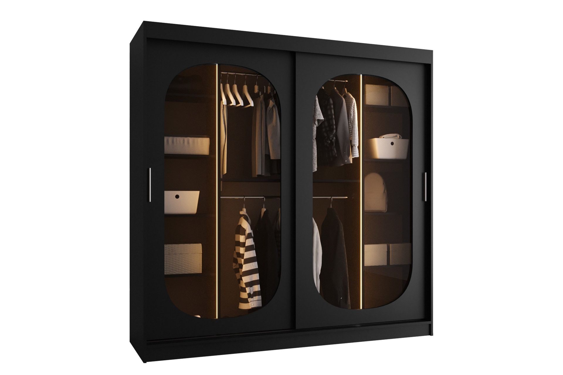 Allegra Garderob 200x200 cm - Svart