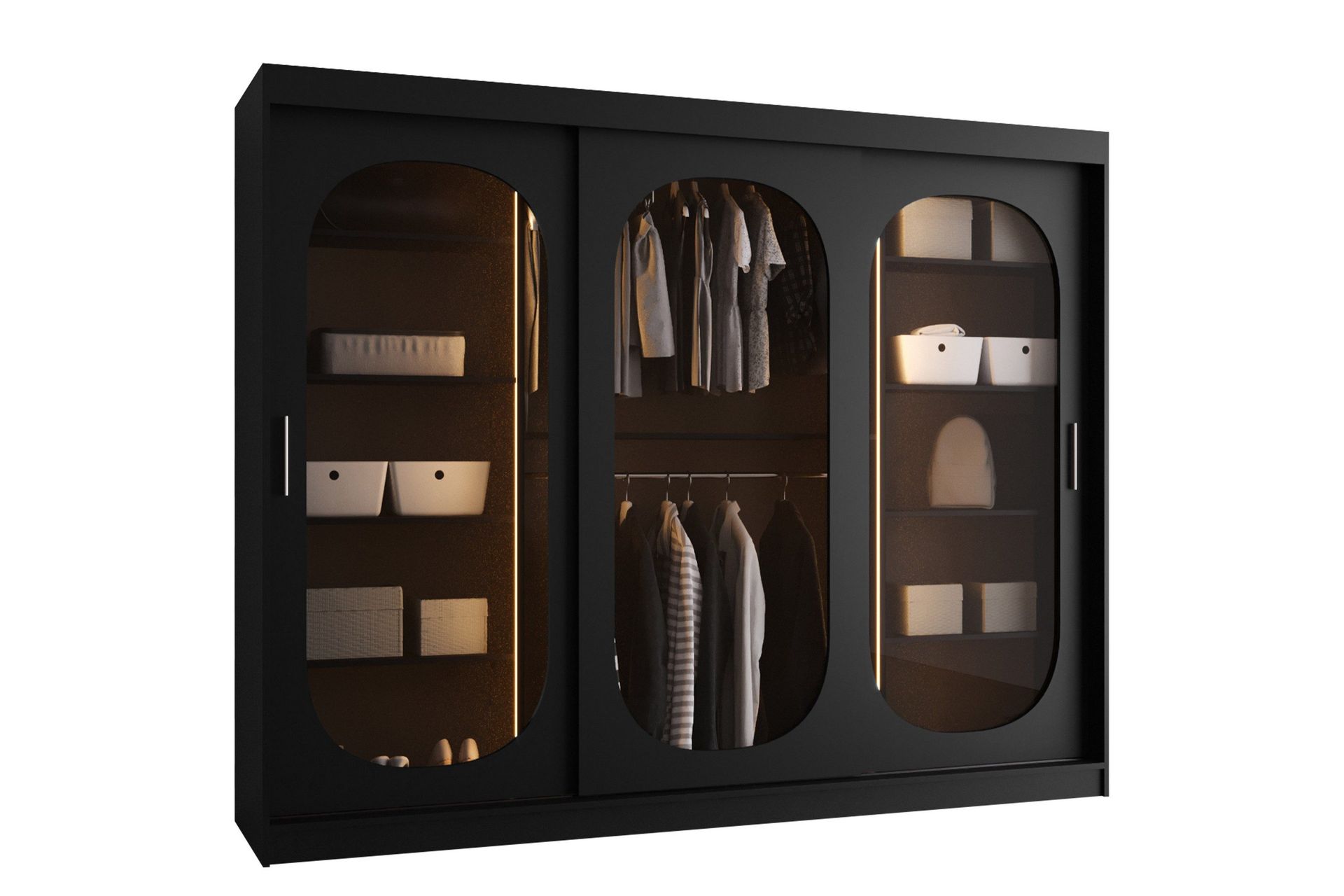 Allegra Garderob 250x200 cm - Svart