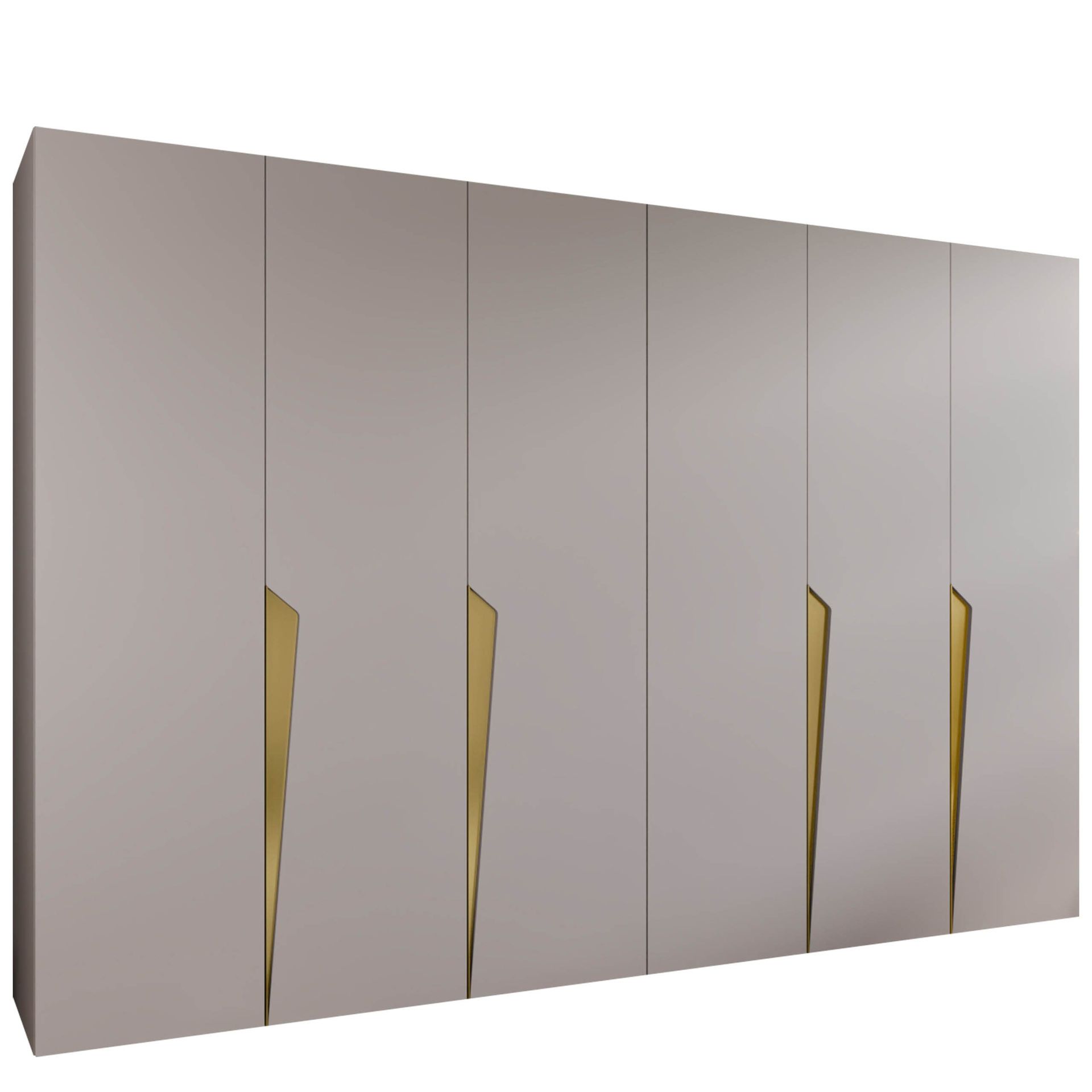Barile Garderob 300 cm - cashmere, guld