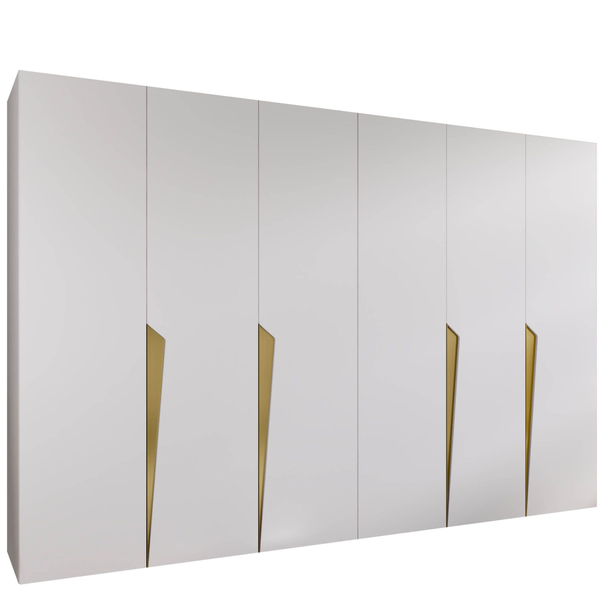 Barile Garderob 300 cm - vit, guld