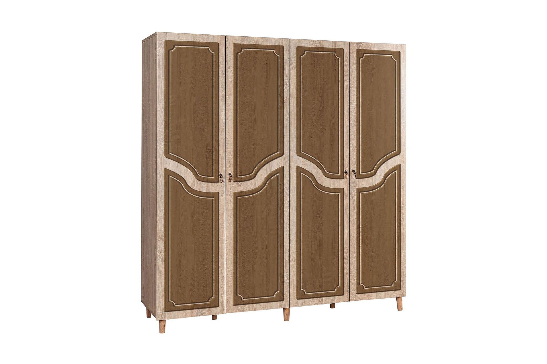 Brokind Garderob 180 cm - Brun/Orange