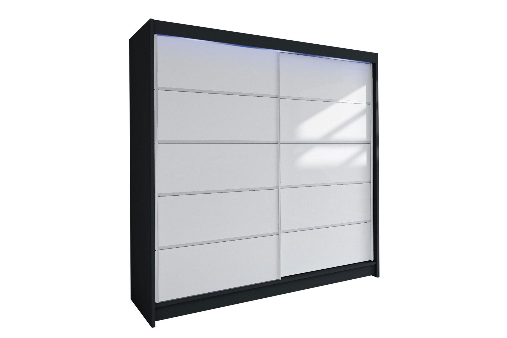 Canderbury Garderob 180x215 cm - Svart/Vit