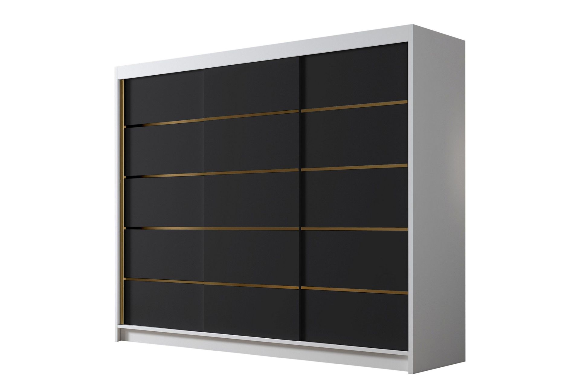 Cinerea Garderob 250x215 cm - Svart/Vit