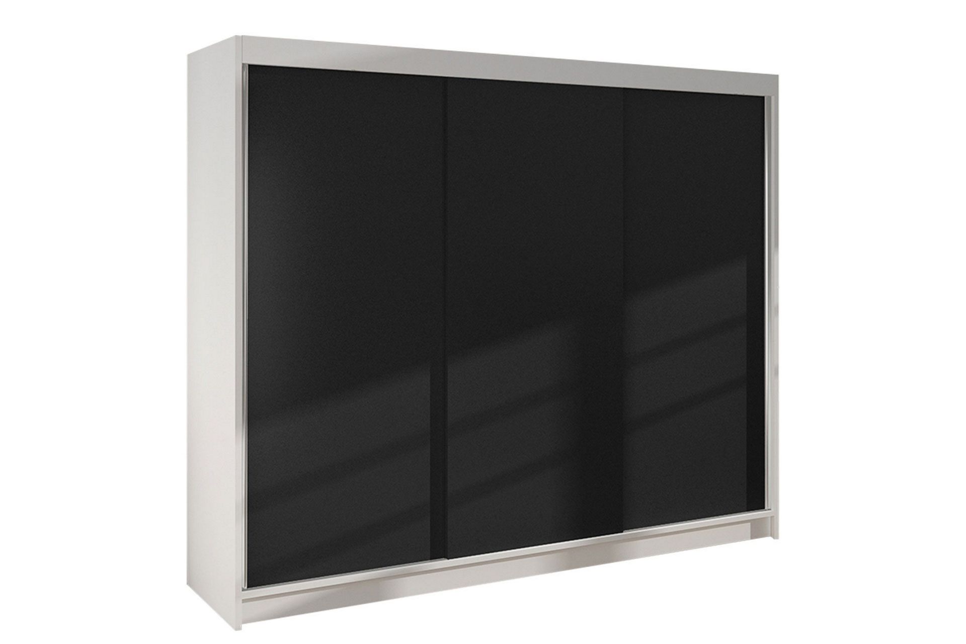 Cyria Garderob 200x215 cm - Svart/Vit