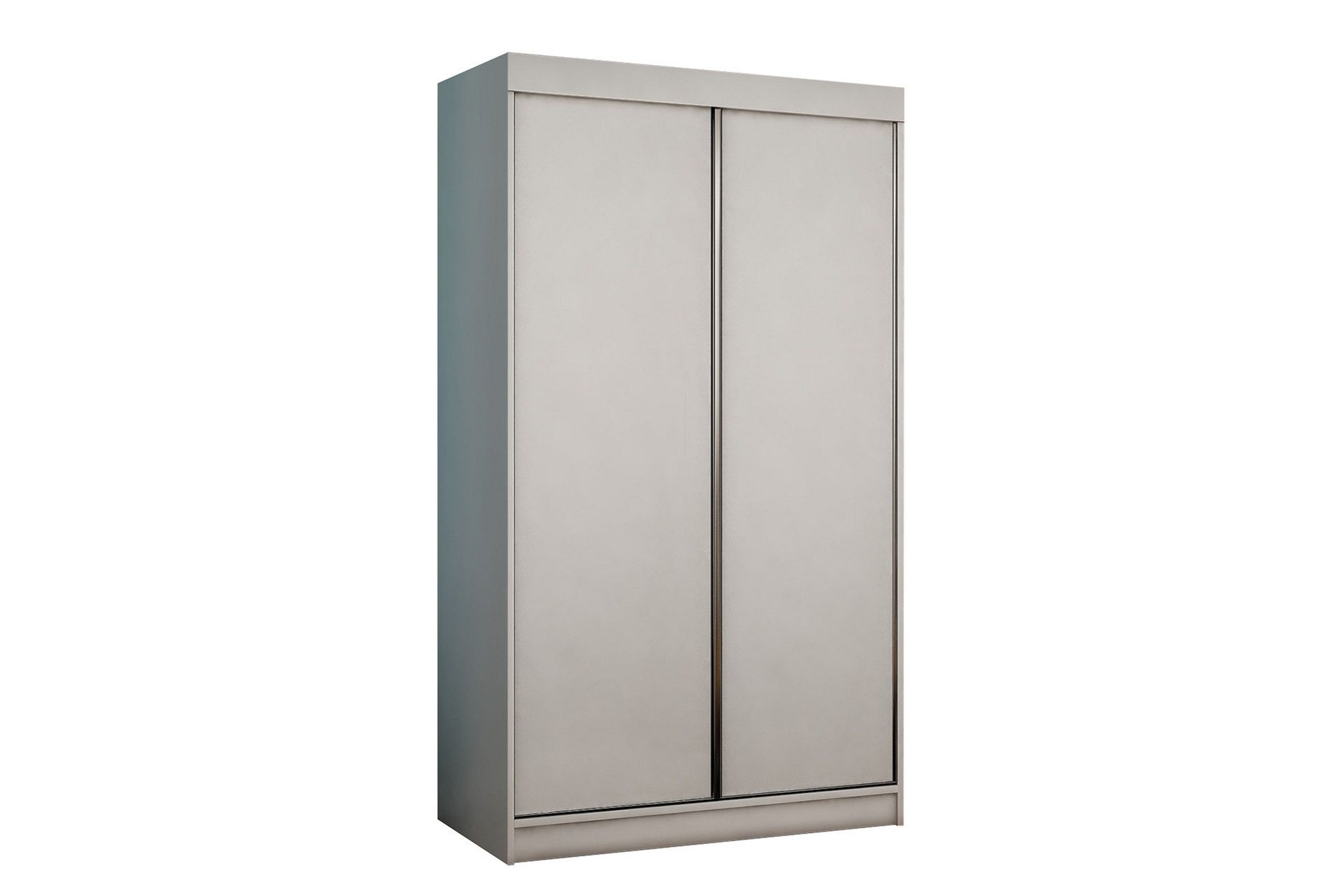 Dunkra Garderob 100x200 cm i M&aring;lat Tr&auml; med Metallram - Vit