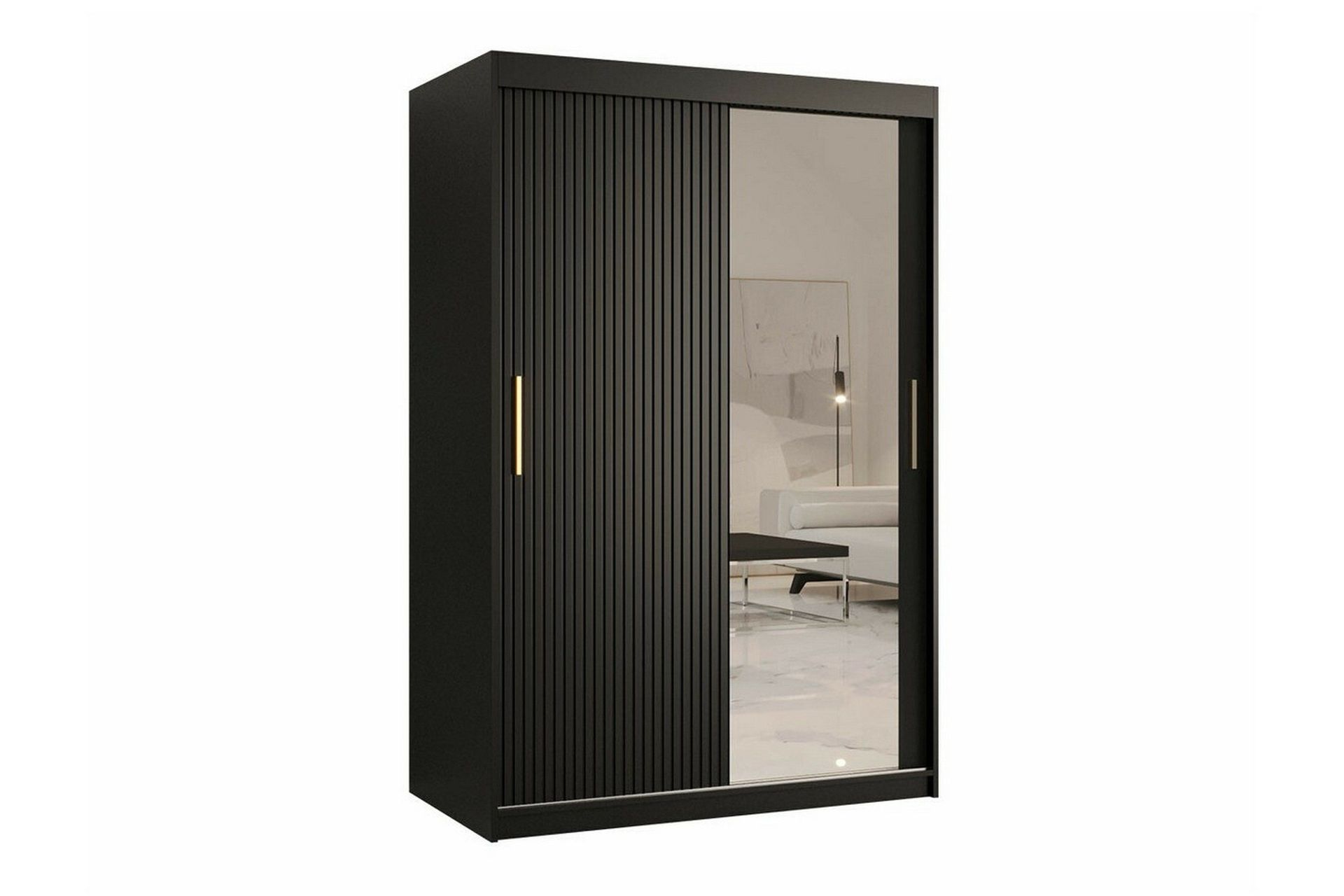 Dunvegan Garderob m. Spegel - Svart