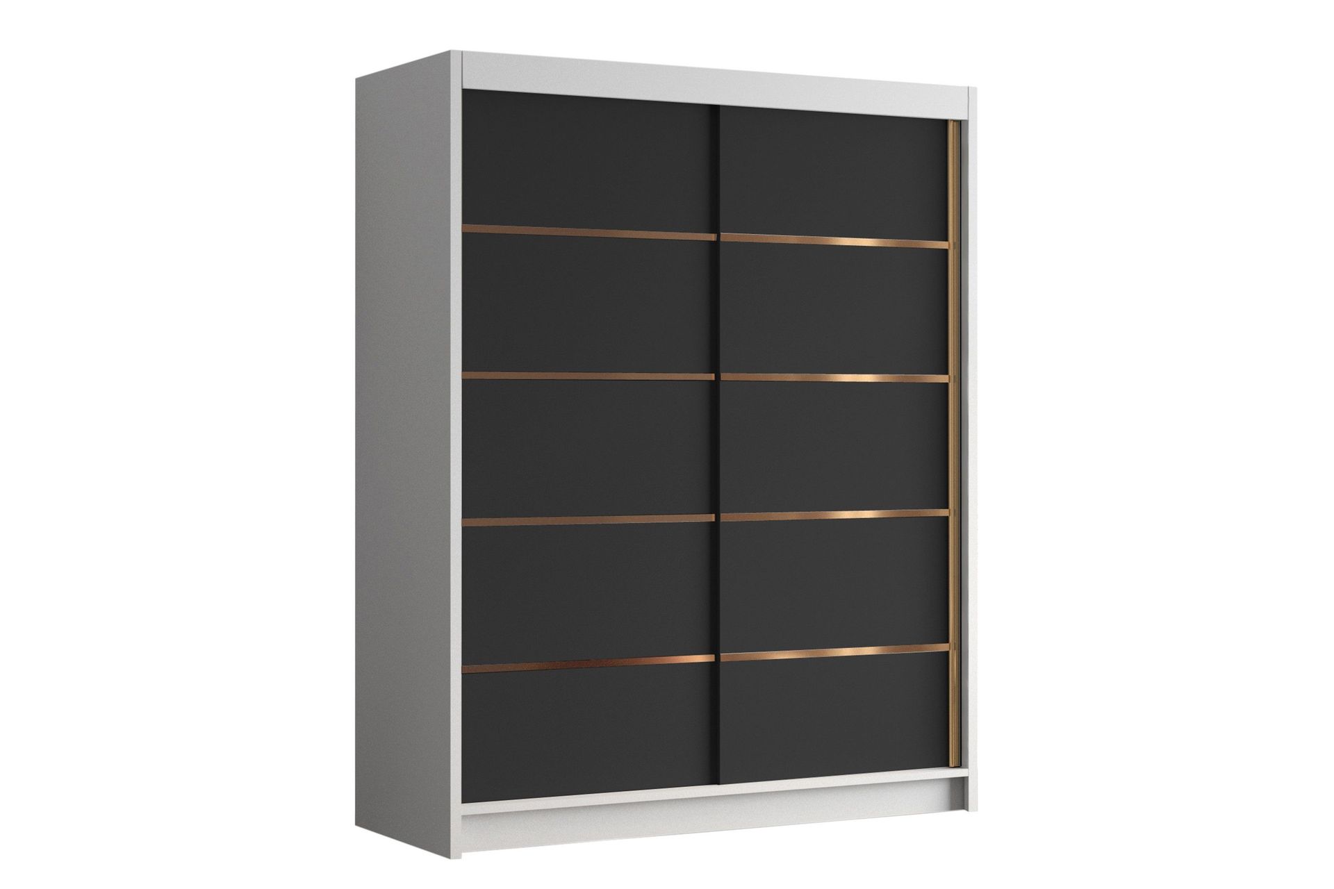 Emet Garderob 150x200 cm - Svart/Vit