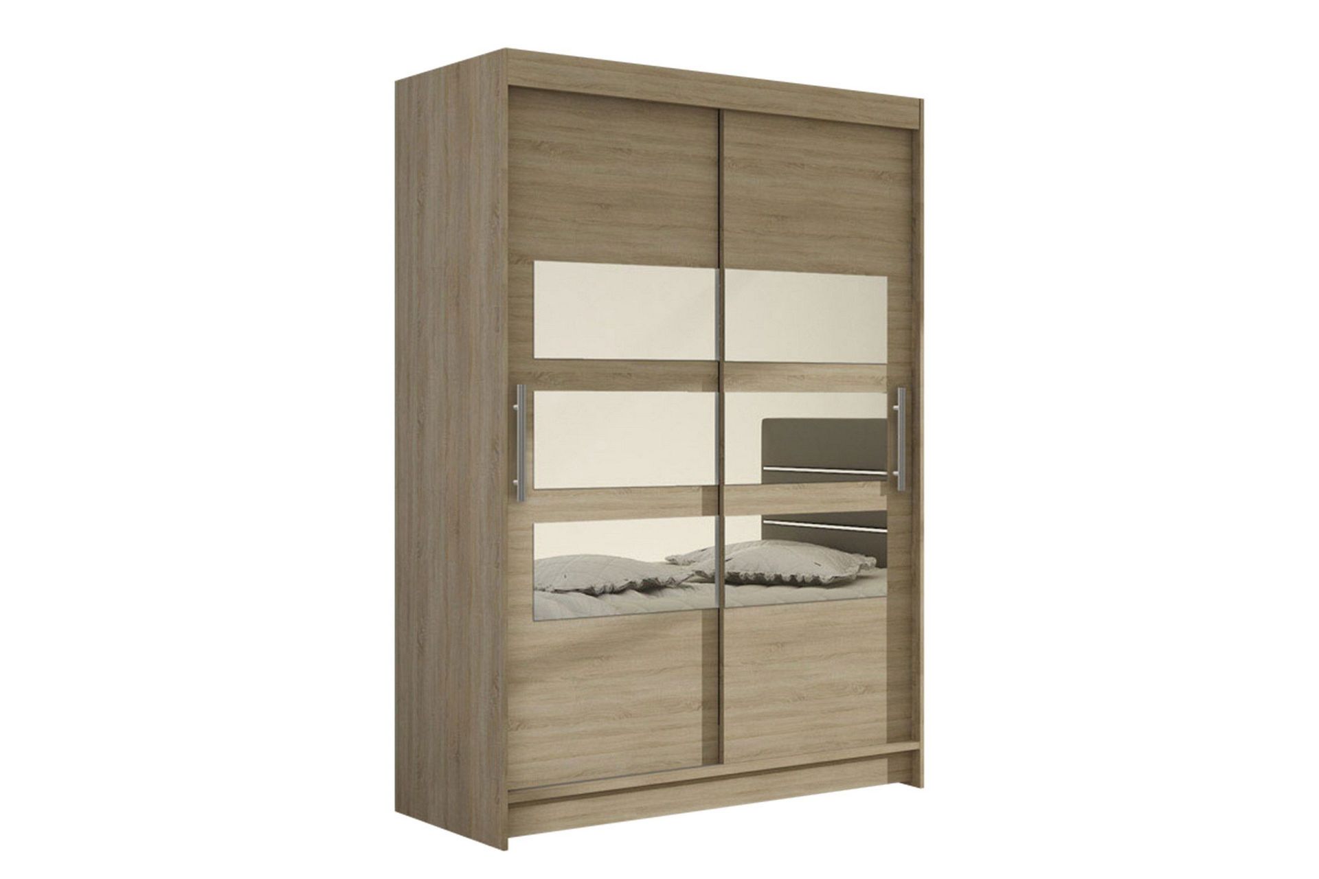 Estella Garderob Skjutd&ouml;rrar Delad Spegel - Ek