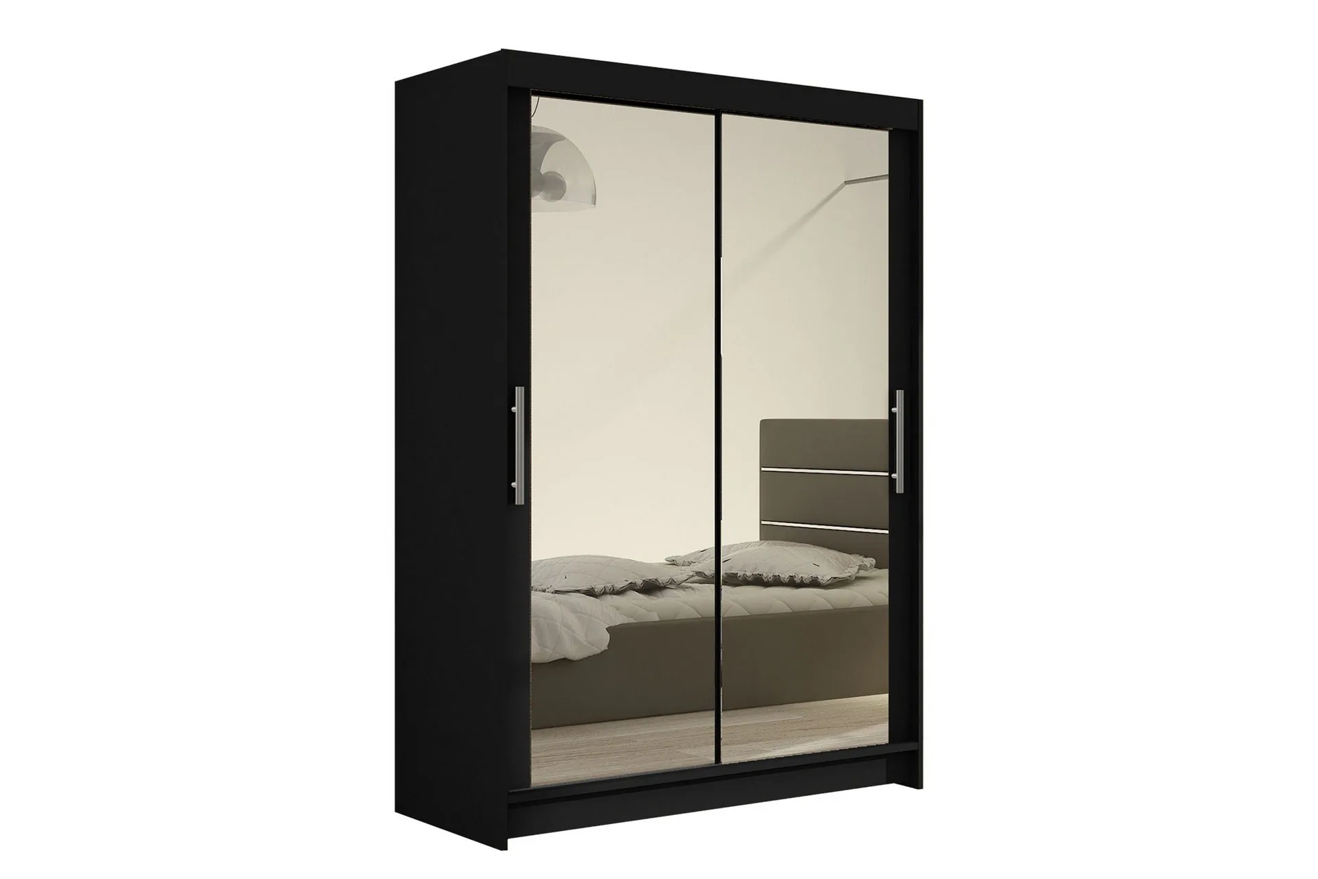 Estella Garderob Skjutd&ouml;rrar Speglar - Svart/Spegel