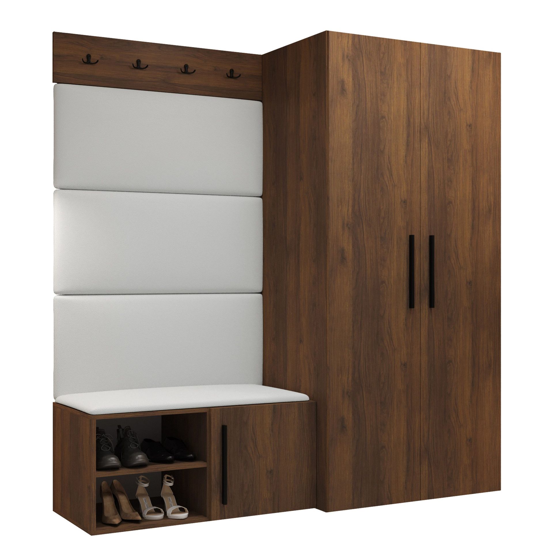 Farosa Hallmöbelset 164x191 cm - Valnöt + Soft 017