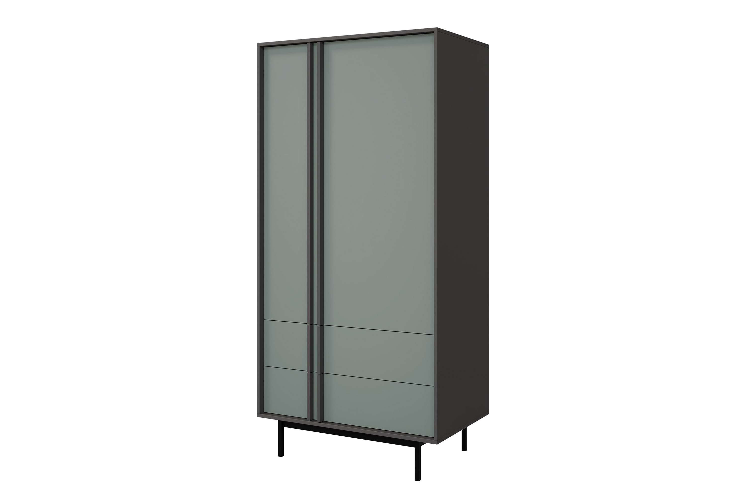 farshian garderob 93x195 cm - grå/grön