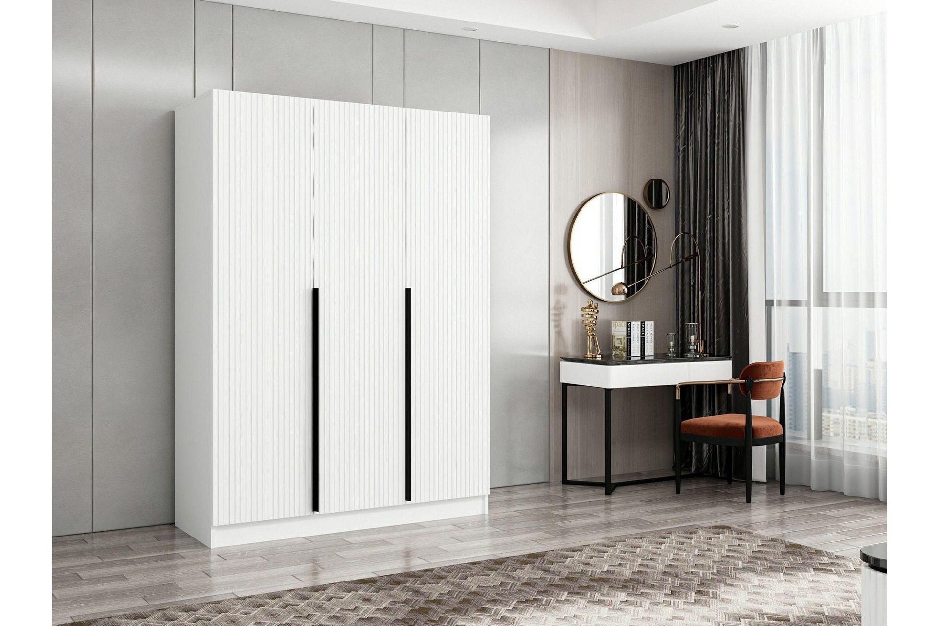 Fruitland Garderob 135 cm - Vit