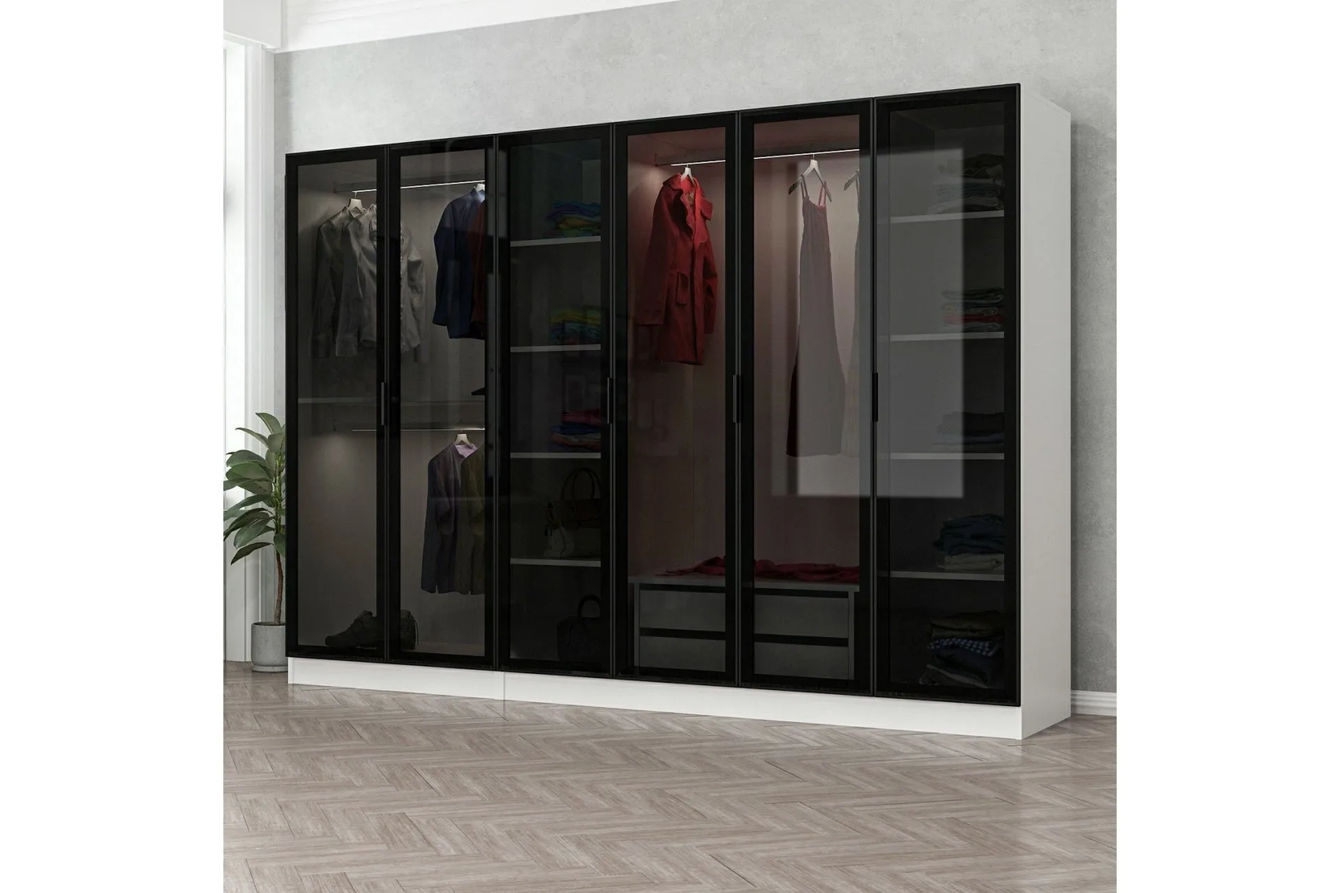 Fruitland Garderob 270 cm - Vit