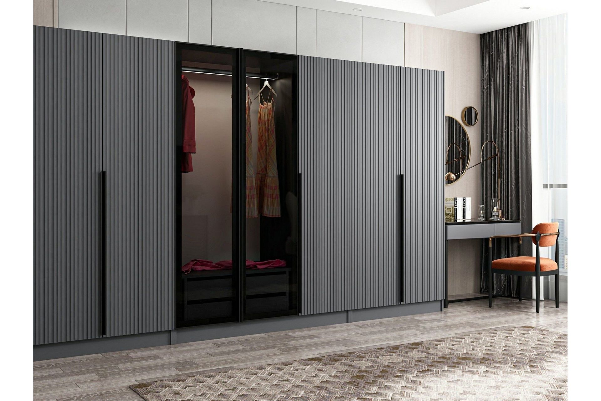 Fruitland Garderob 315 cm - Antracit