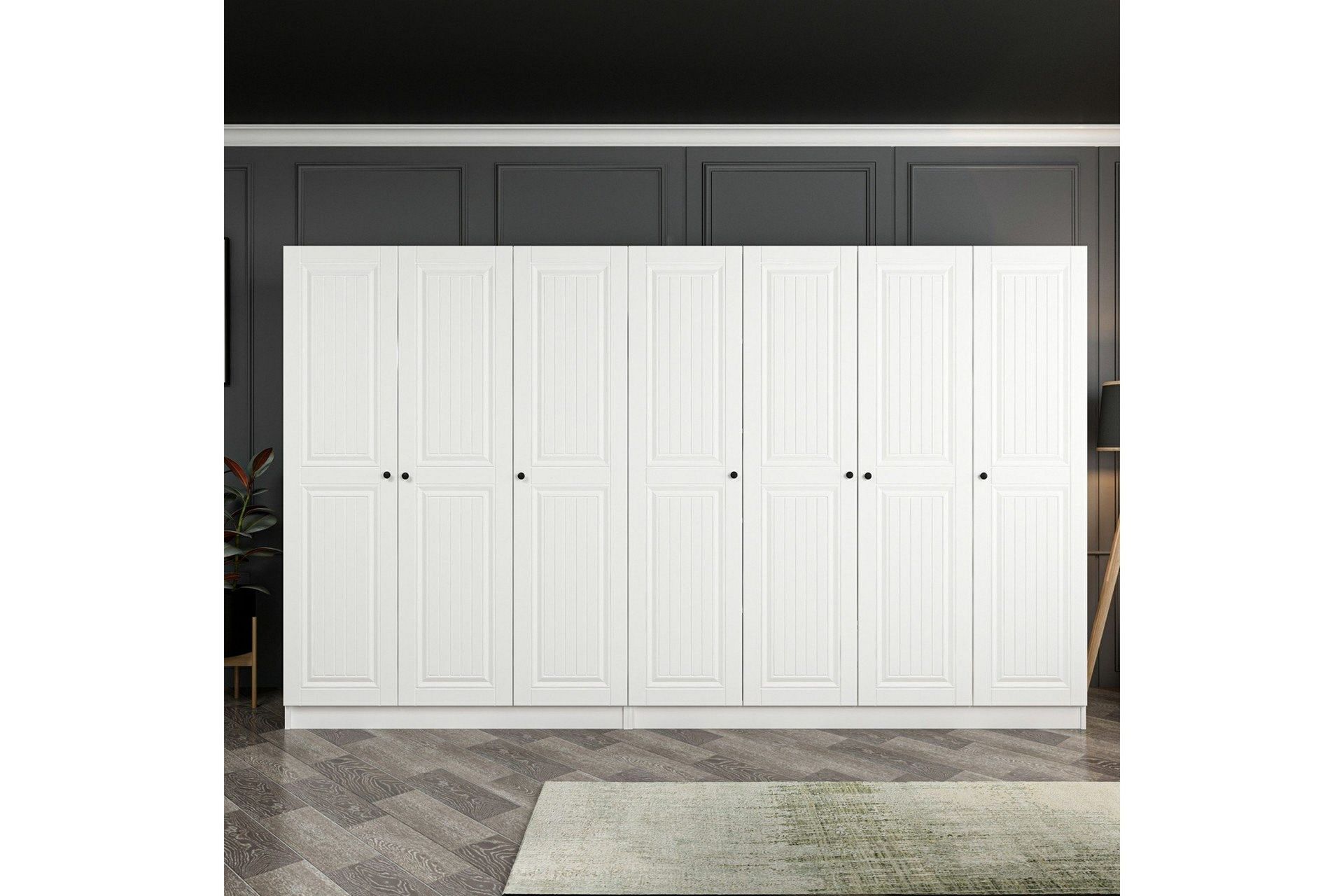 Fruitland Garderob 315 cm - Vit