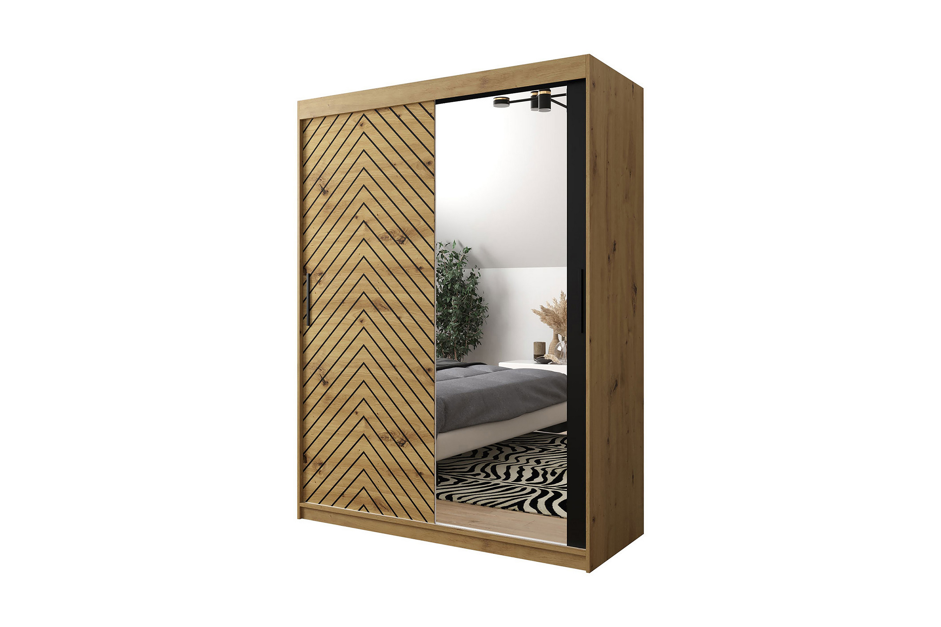 garderob 150 - svartnatur