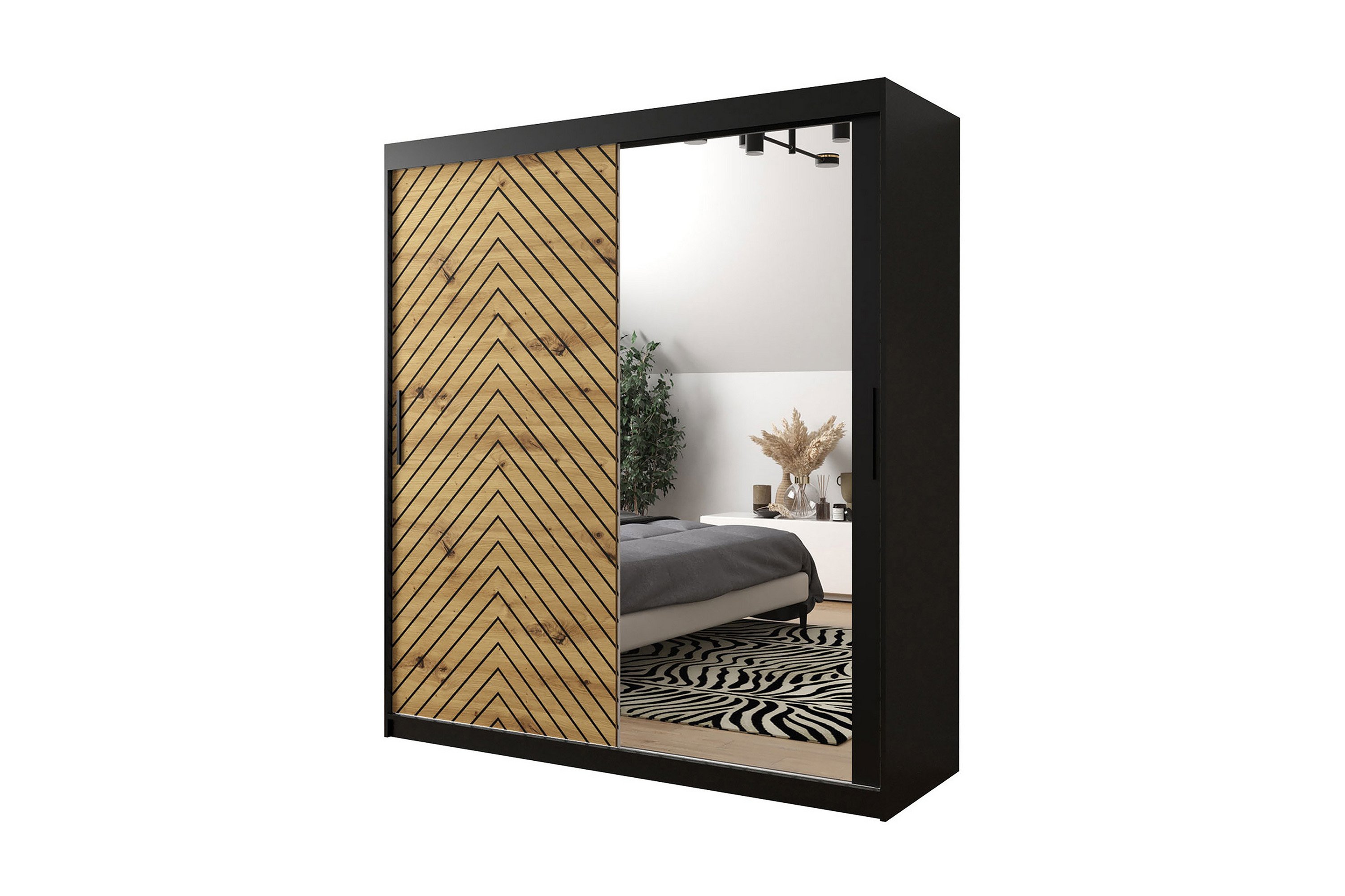 garderob 180 - svartnatur