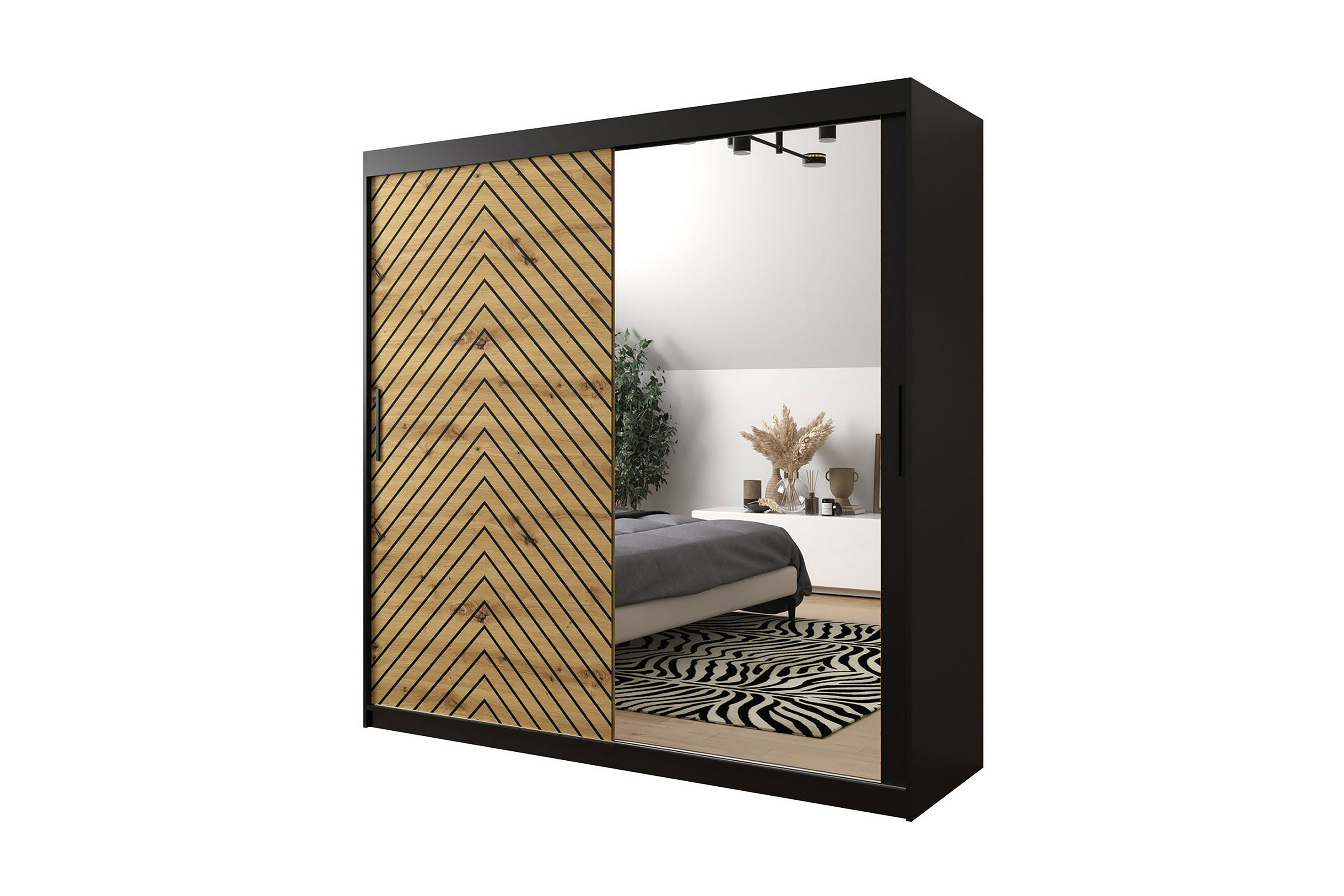 garderob 200 - svartnatur