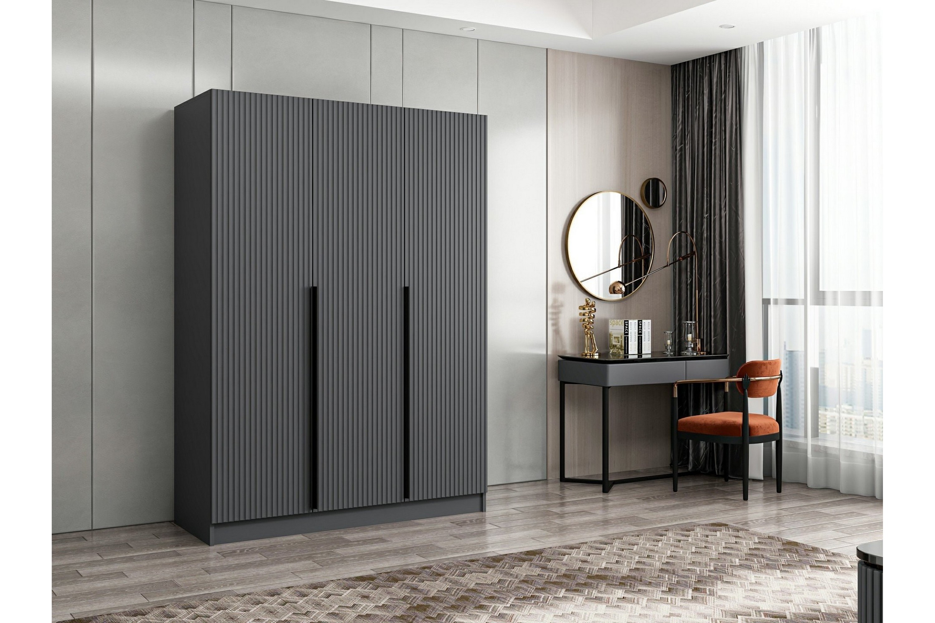 garderob cambrian 135 cm - antracit