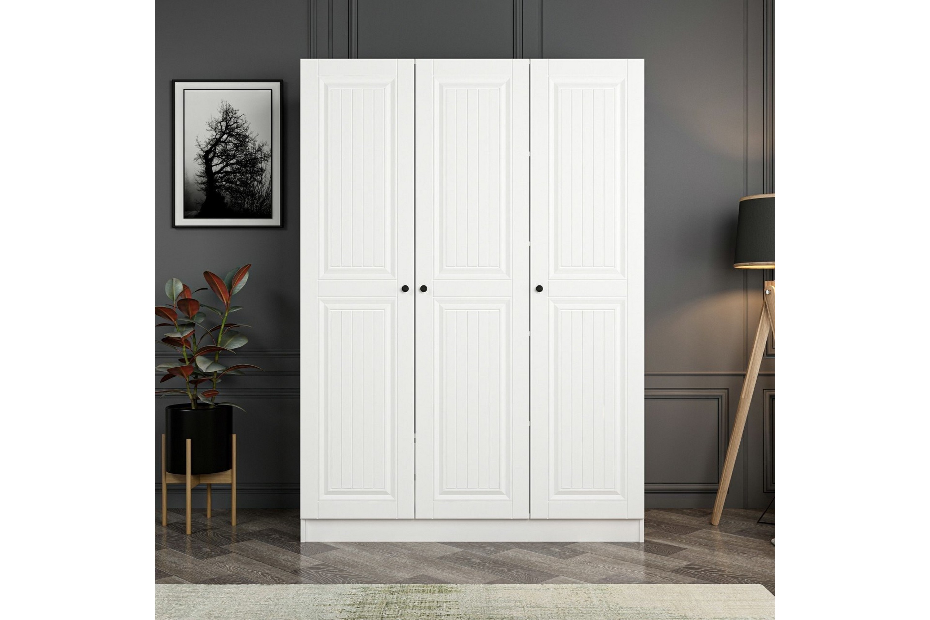 Garderob Cambrian 135 cm Cream