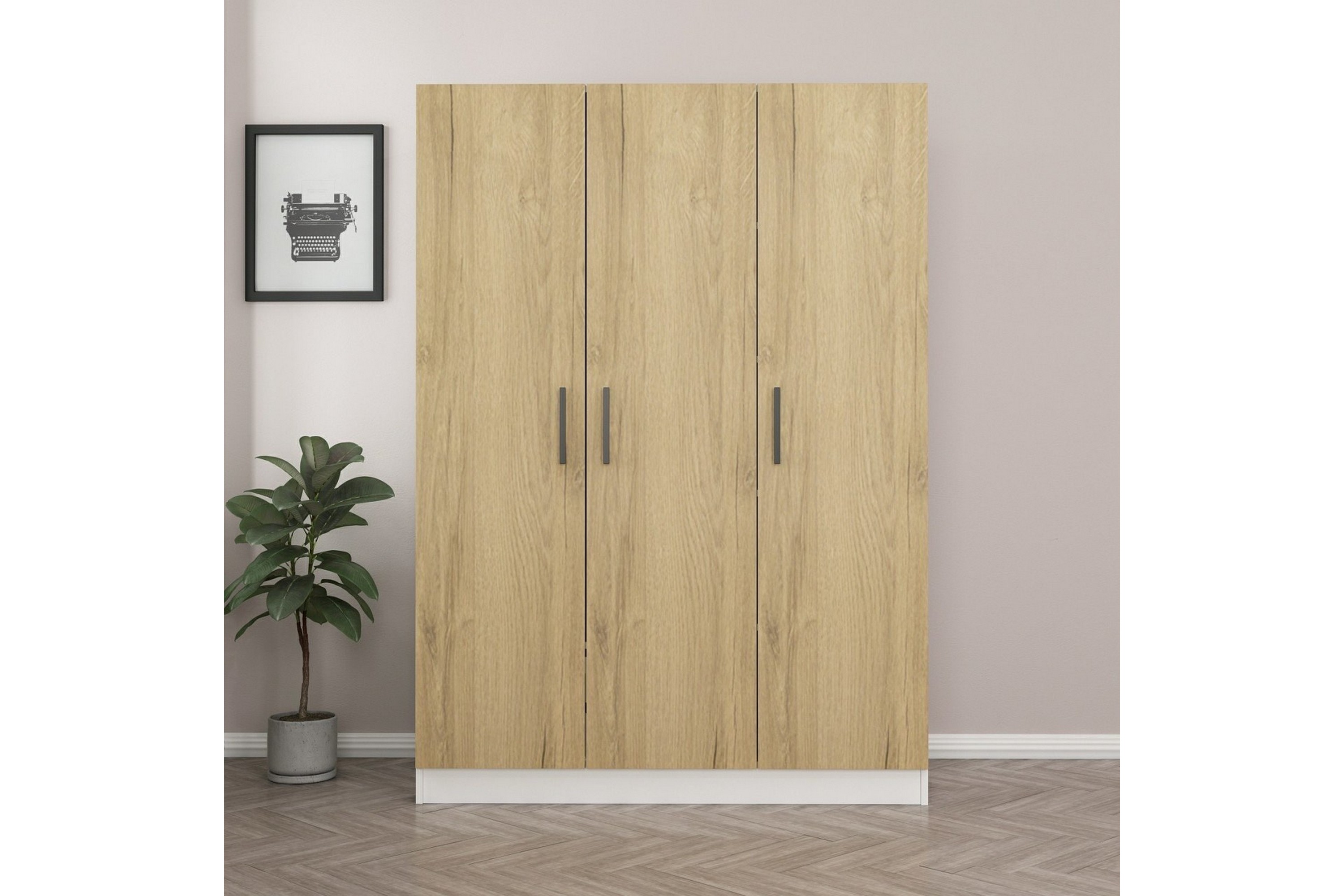 garderob cambrian 135 cm - valnöt