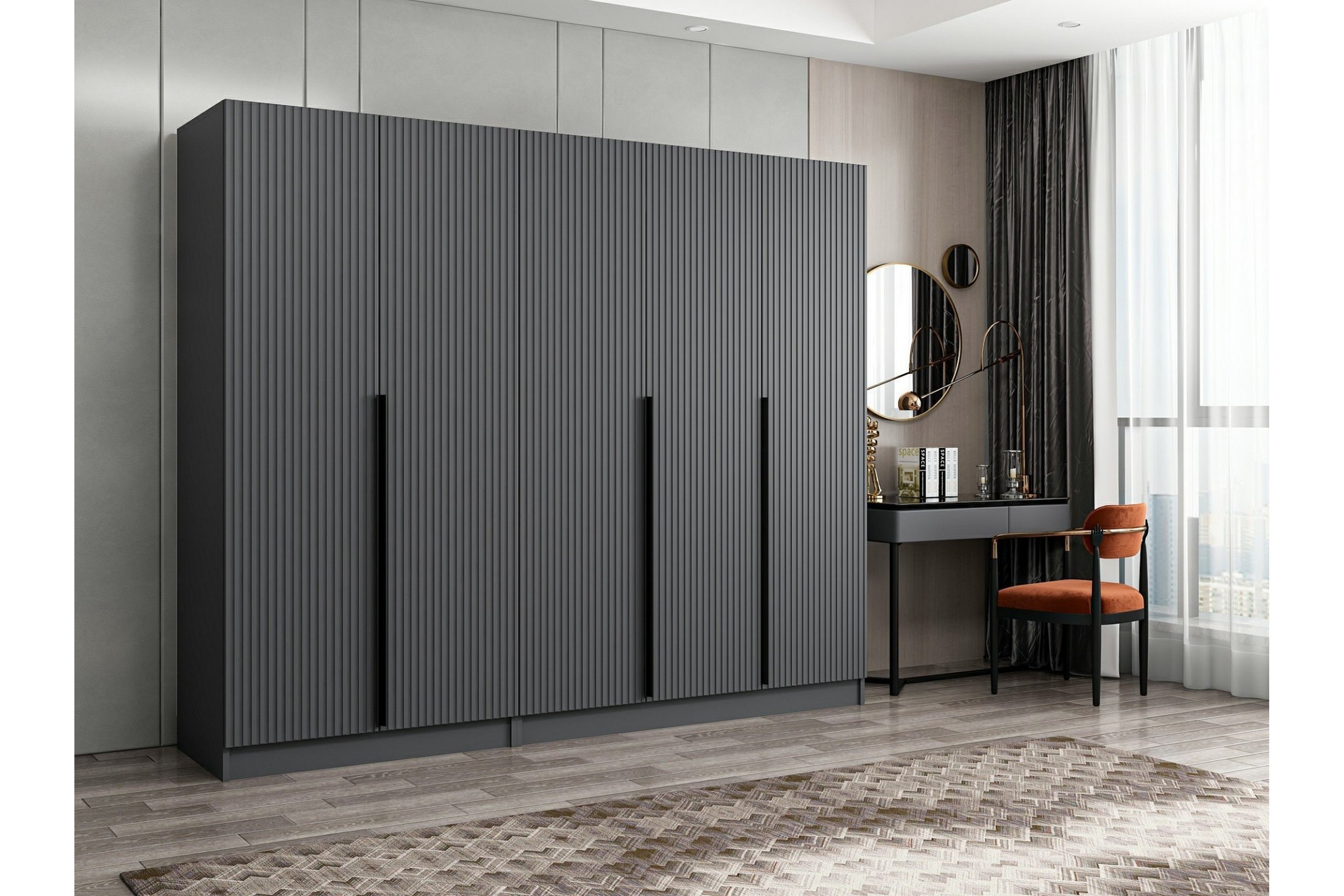 garderob cambrian 225 cm - antracit