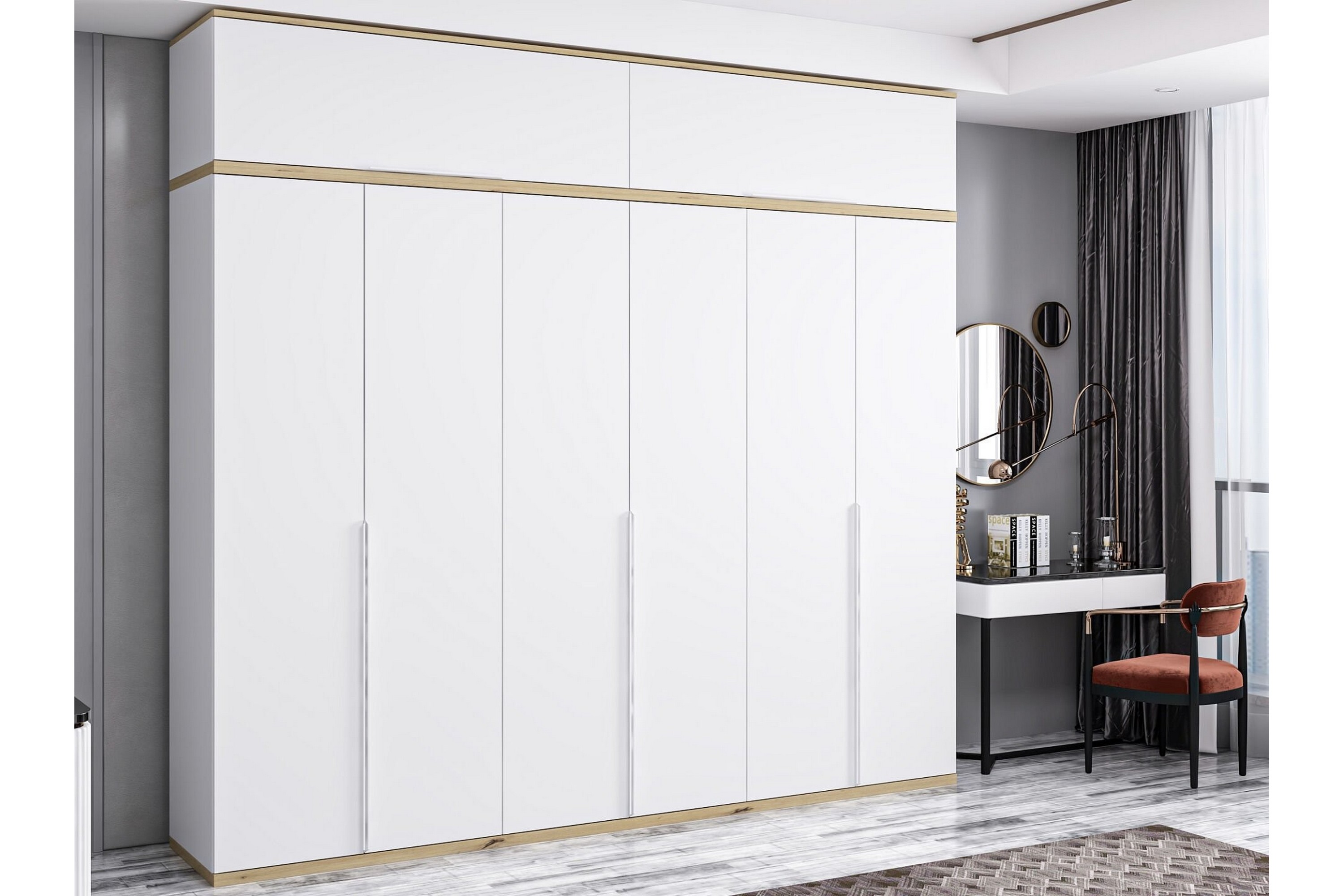 garderob cambrian 270x206 cm - vit