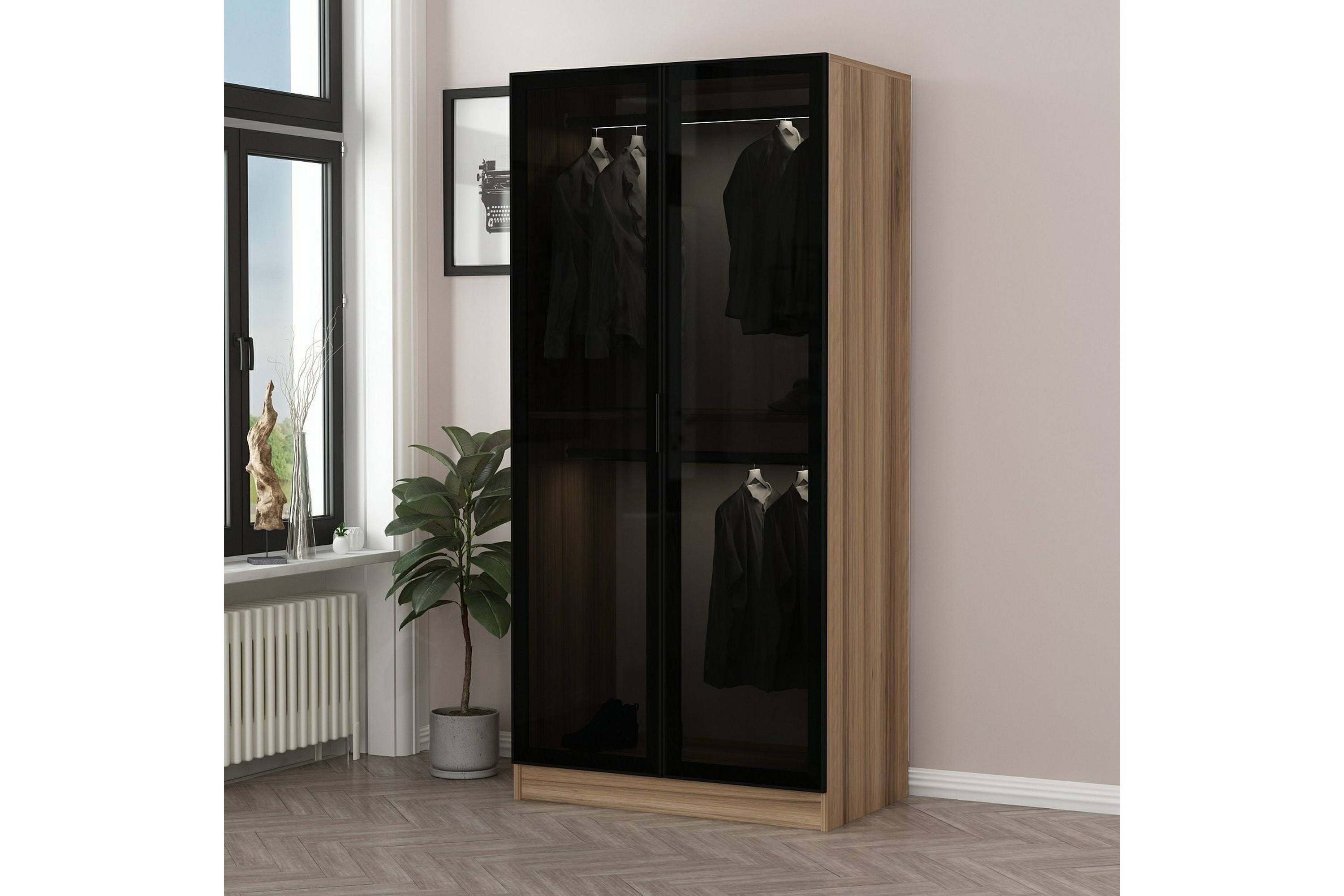 Garderob Cambrian 90 cm Brun