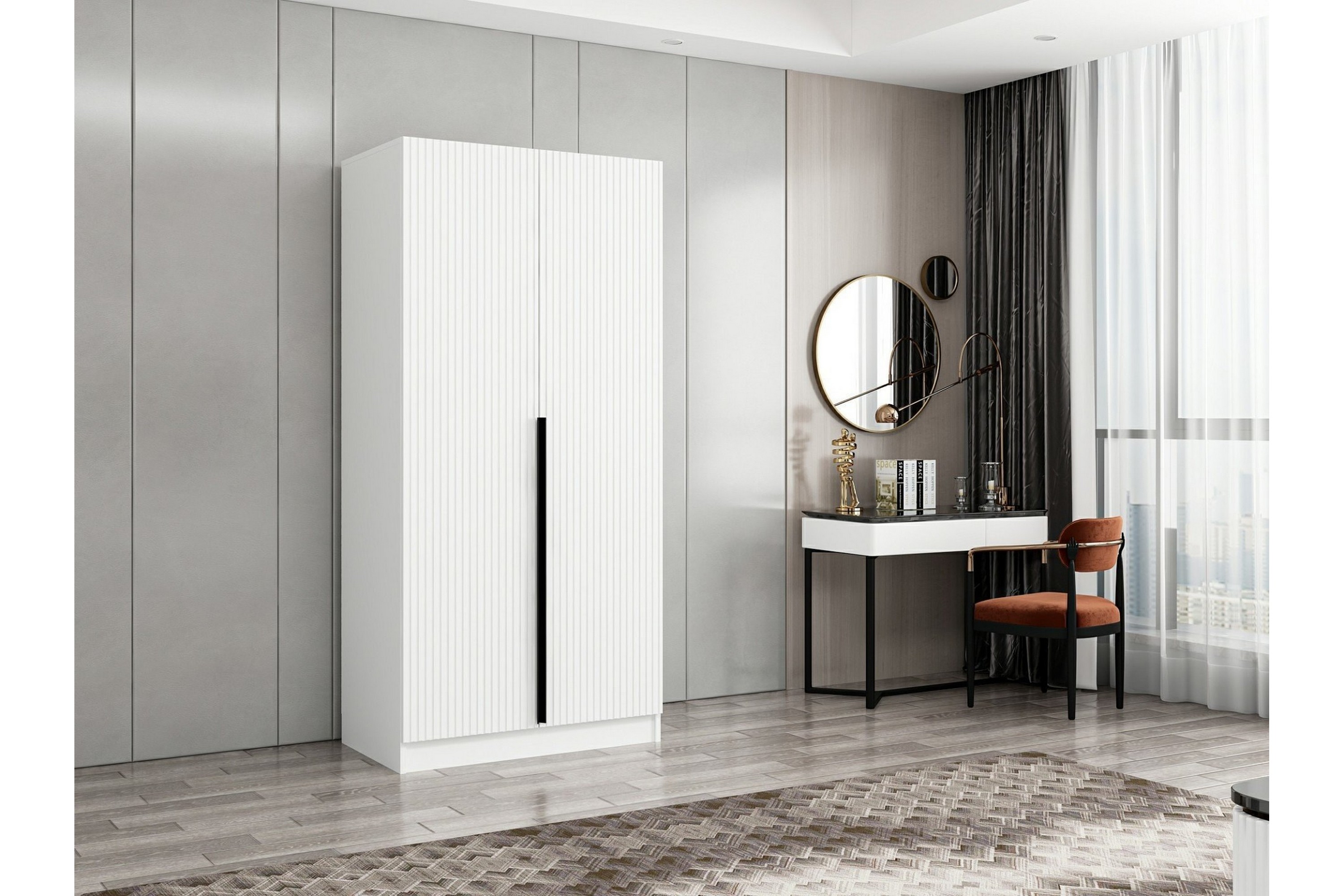 garderob cambrian 90 cm - vit