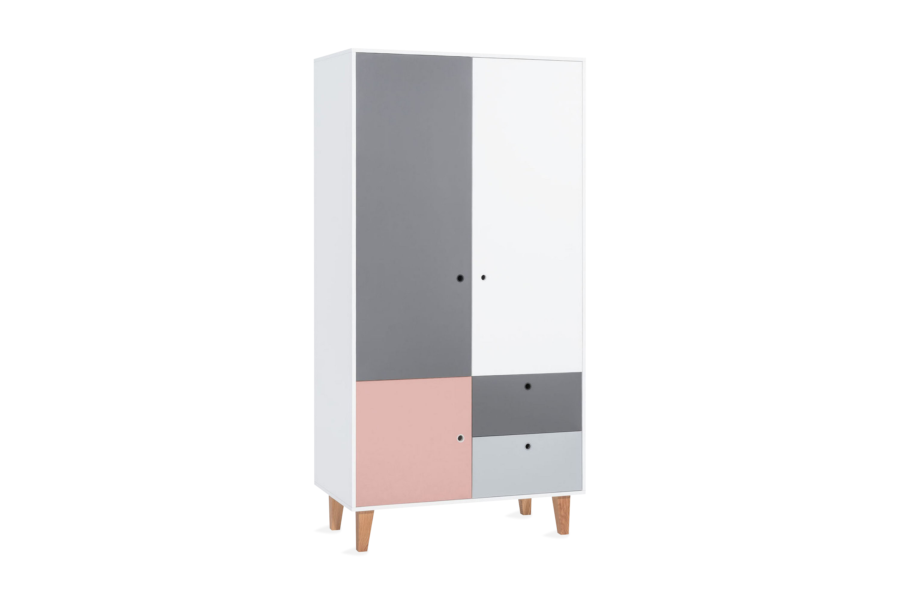 Garderob Concept Vit/GråRosa VOX
