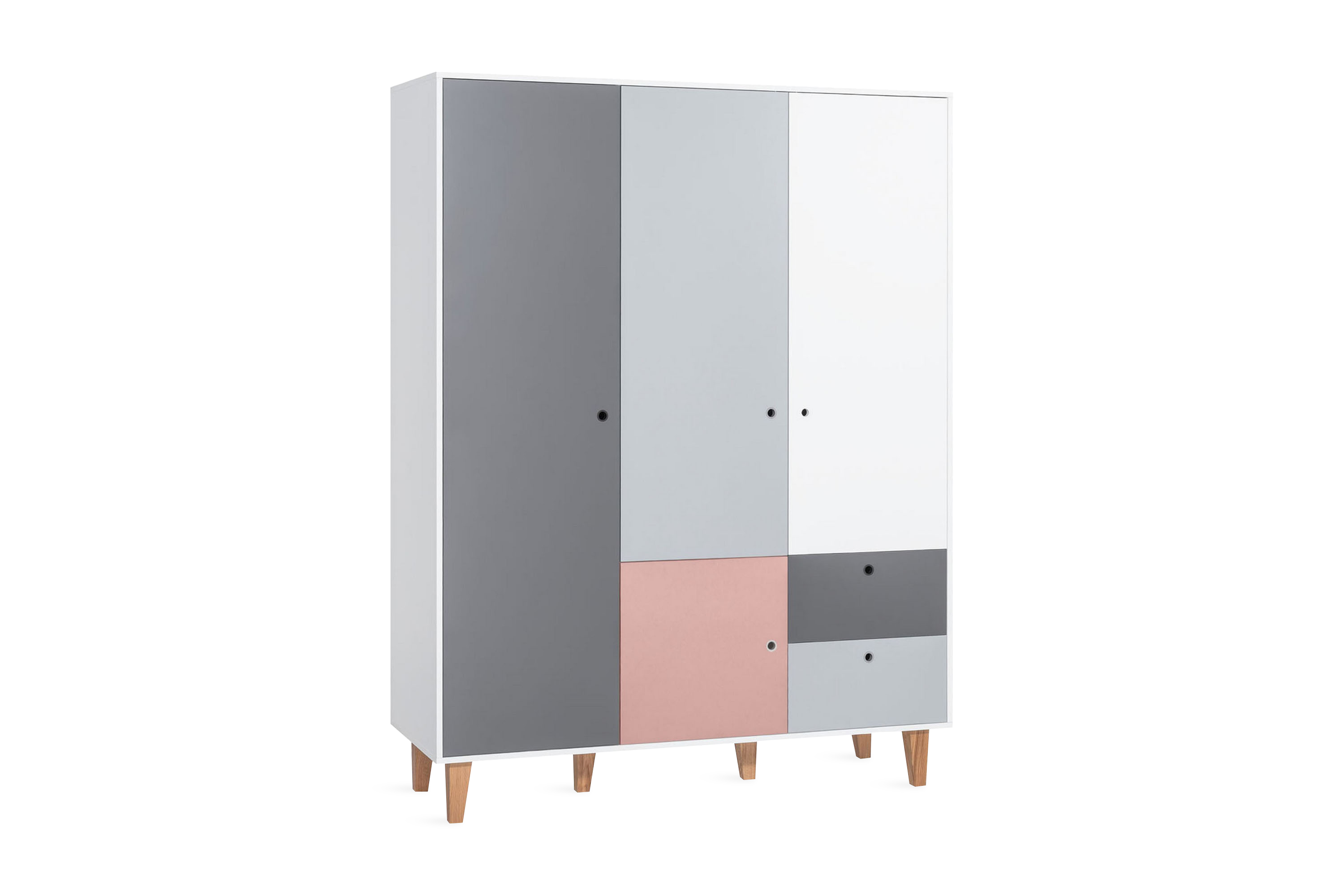 garderob concept vit/grå/rosa - vox