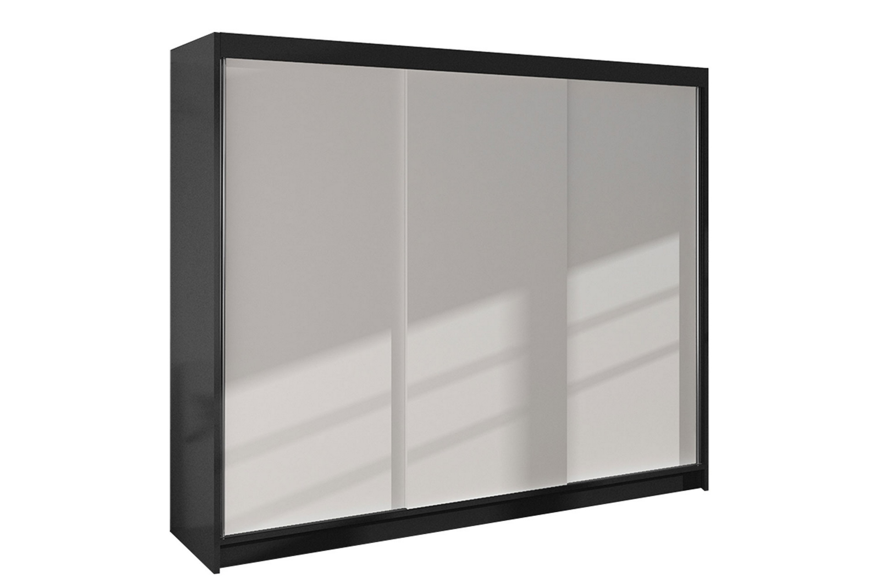 Garderob Cyria 200x215 cm Vit/Svart