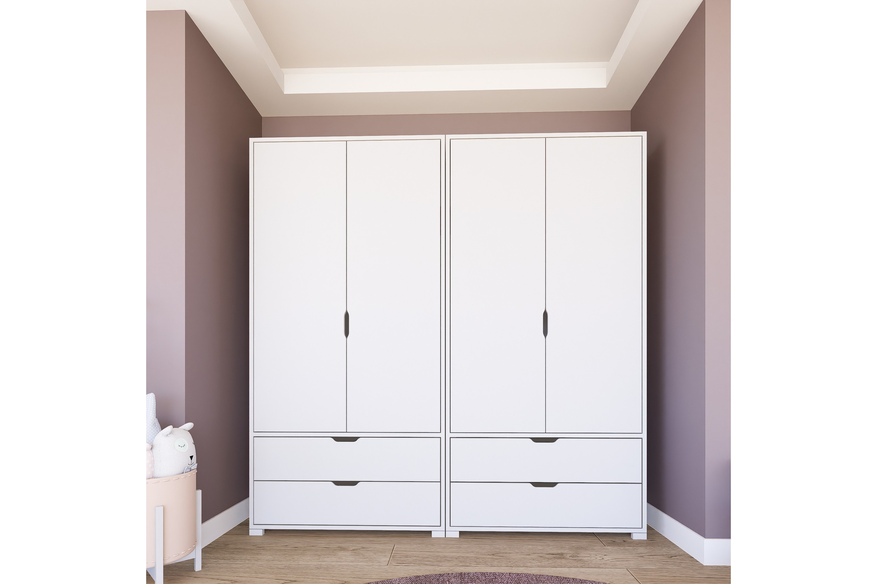 Garderob Esinler 180x183 cm Mattvit