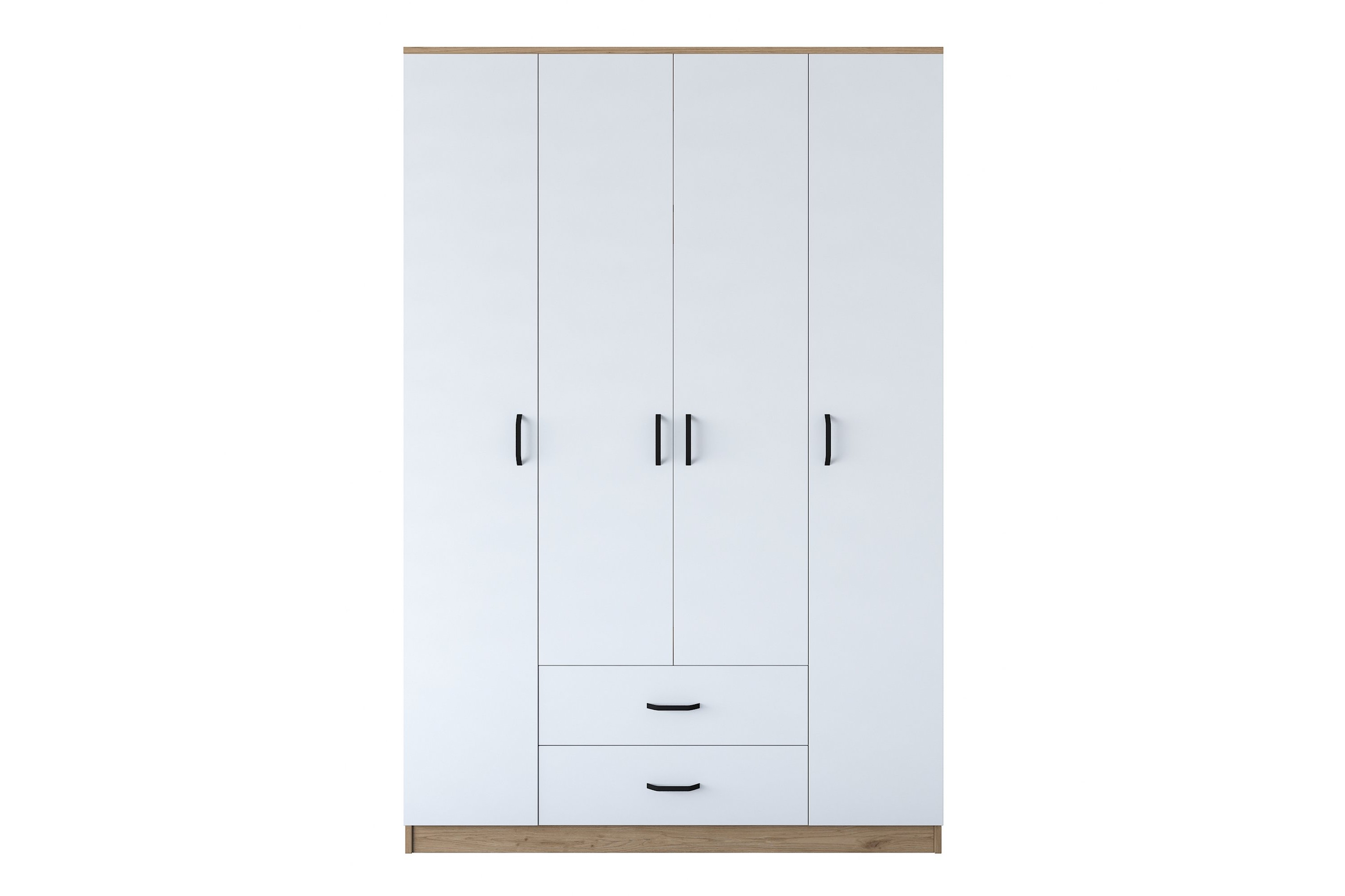 Garderob Jabir 140x210 cm Brun/Vit Hanah Home