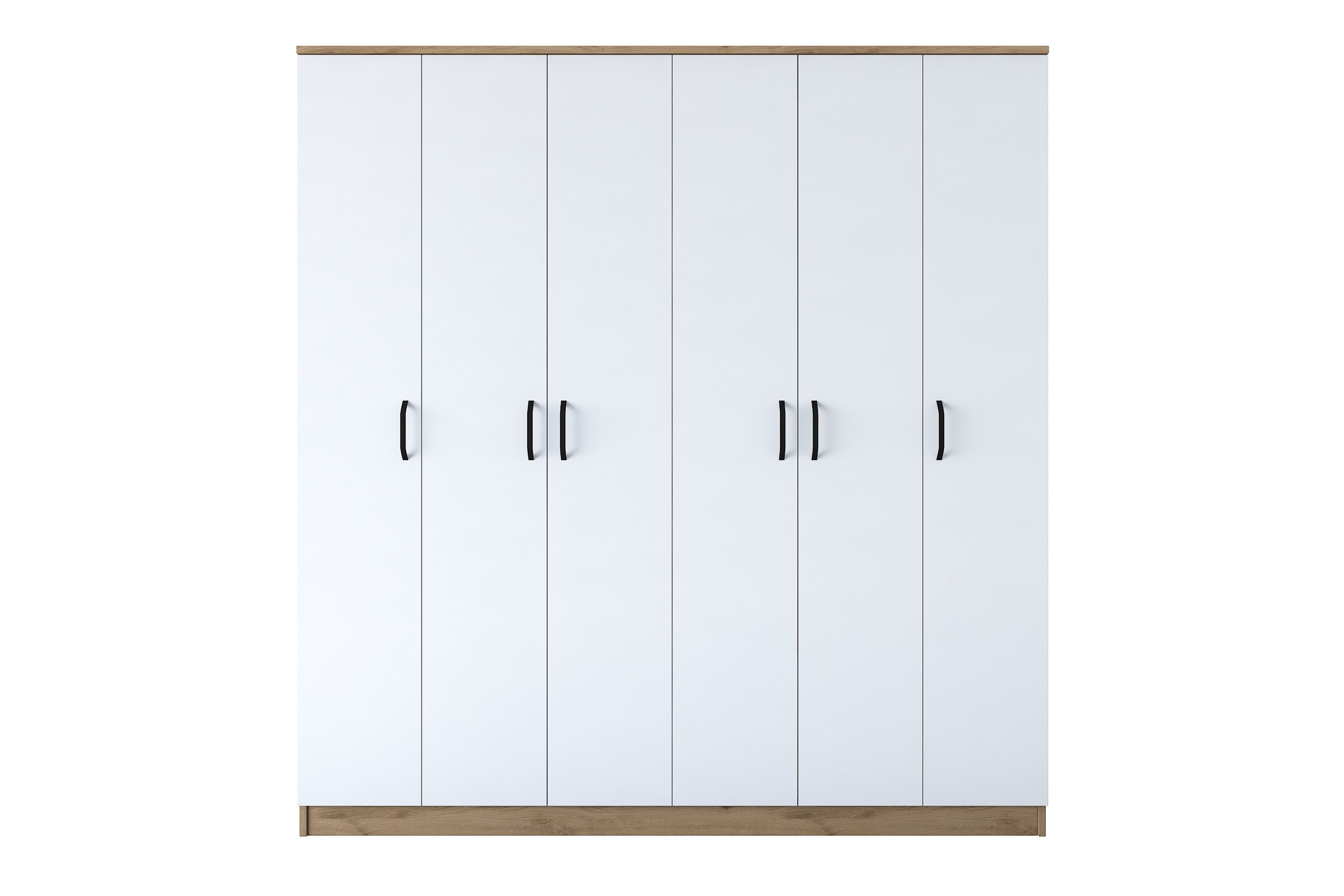 garderob jaidul 180x190,8 cm brun/vit - hanah home