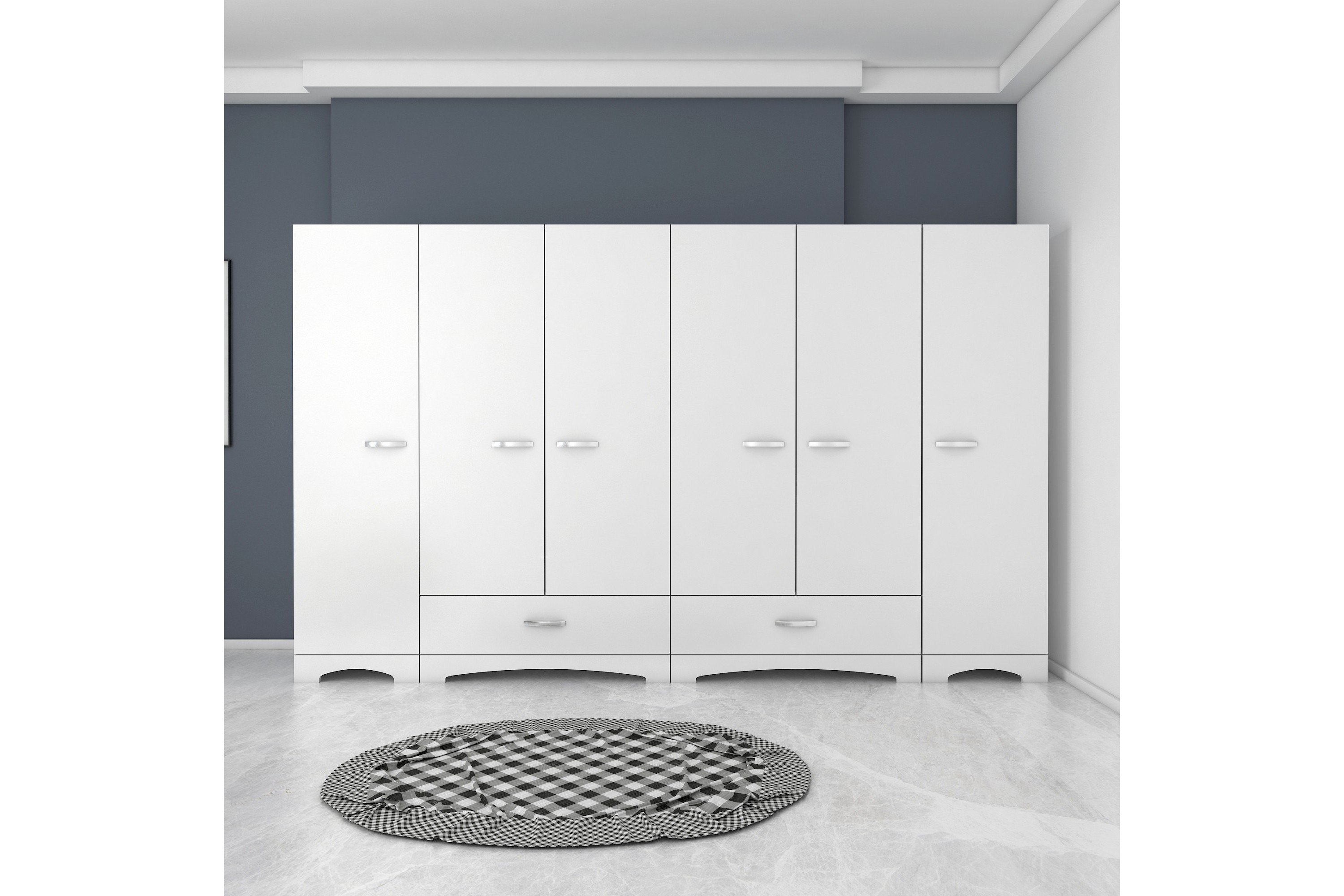 garderob jaitun 243x181 cm vit - hanah home