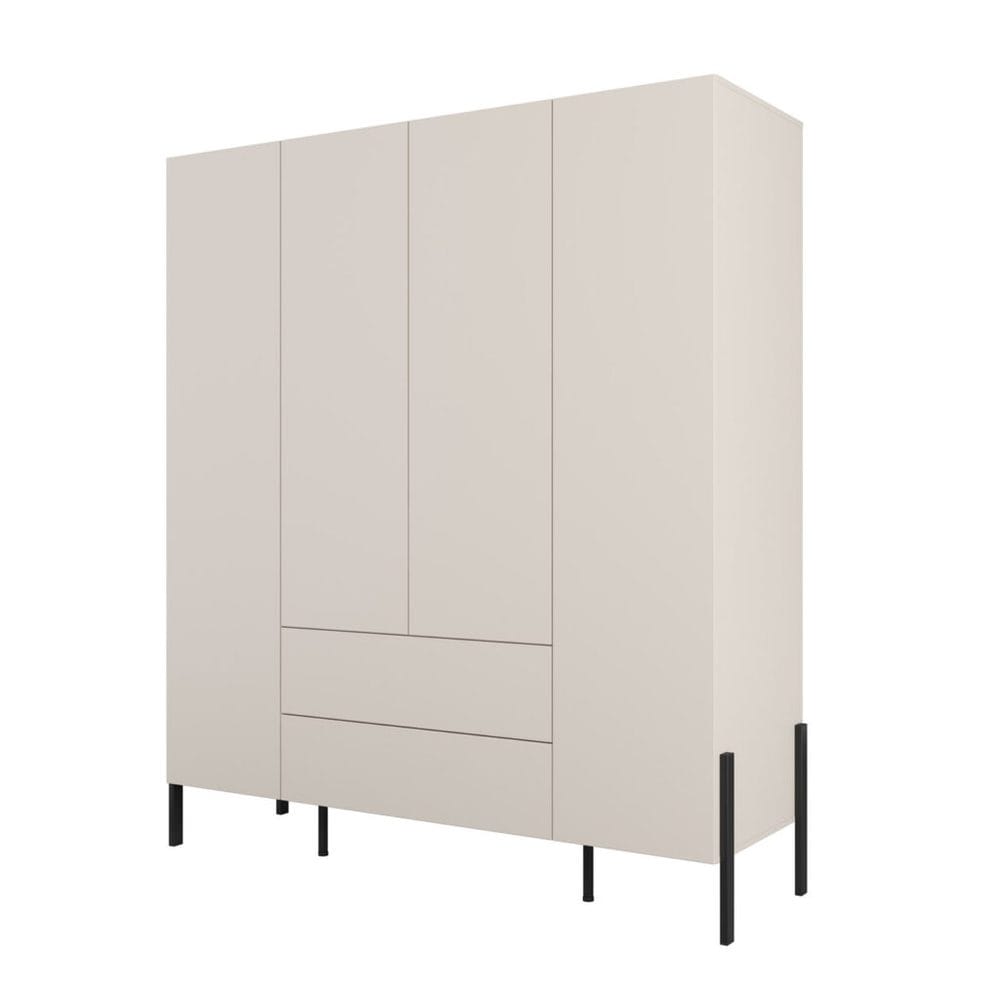 Garderob Jukon S 4 D&ouml;rrar med 2 L&aring;dor -